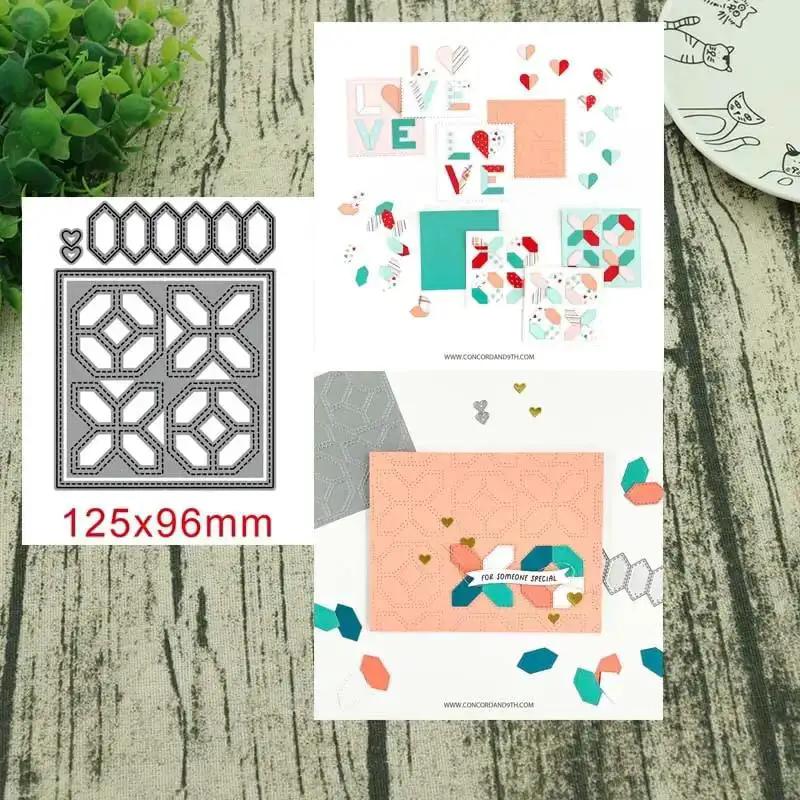 Quilt Top Die Set For Scrapbooking And Card Making, DIY Embossing Dies That Cut Through Cardstock, Paper, Vellum, And Foil, Includes Stencils, Punches, Frames, Moulds, Templates For Easy Craft Projects - Image 8