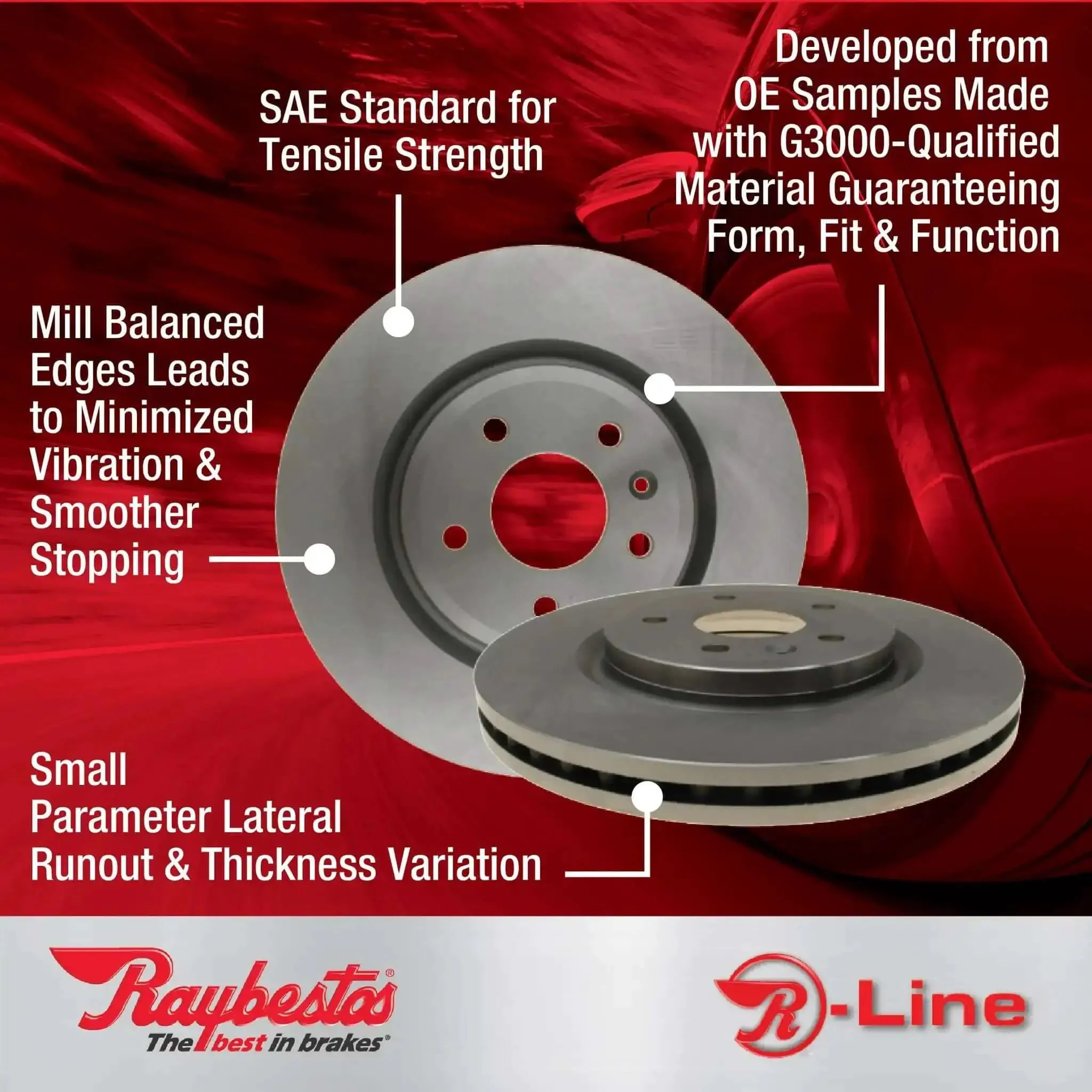 R Line Front Disc Brake Rotor Replacement For Chevy And GMC Cars Trucks And SUVs Stop On A Dime With OE Spec G3000 Material Premium Rotor Built For Everyday City And Highway Driving On Select Year Models - Image 6