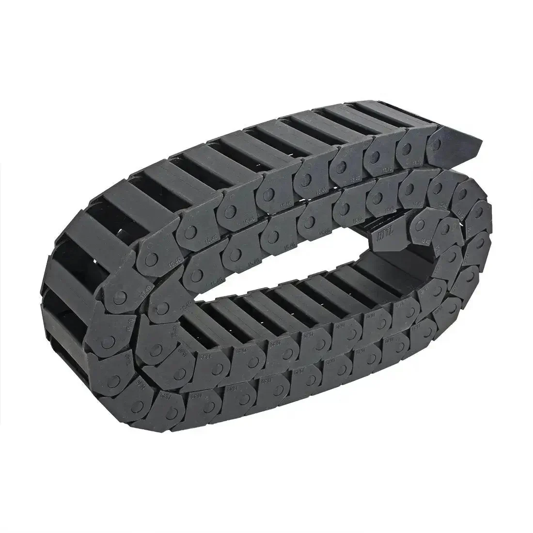 R28 Inner 15mm By 40mm Black Plastic Wire Carrier Drag Chain For CNC 1M Length Linkable Cable Carrier Reinforced Nylon Low Temperature Resistant Heavy Duty Cable Management - Image 4