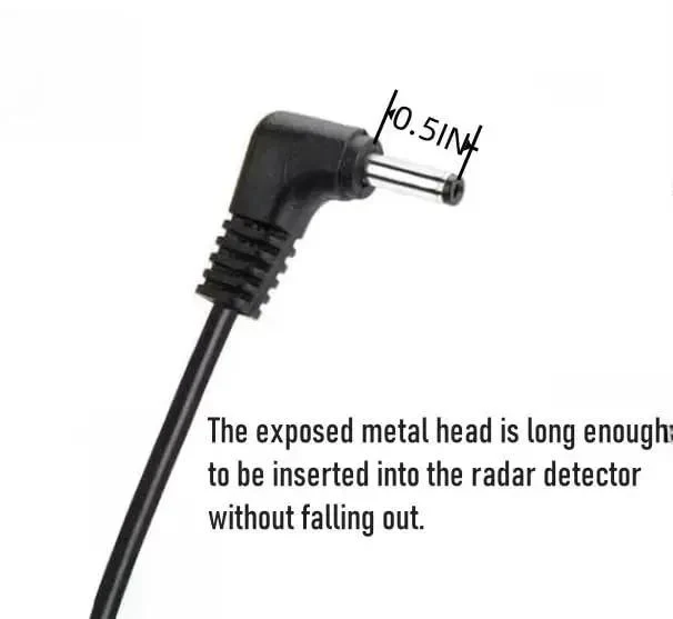Radar Detector Power Cord For Cobra, Uniden, Whistler And More, 7 Foot Cigarette Lighter Car Charger Cable With 12V Output And DC3.5 Port, Compatible With Cobra 350 380 450 480i And Uniden DFR Series And Whistler Detectors - Image 2
