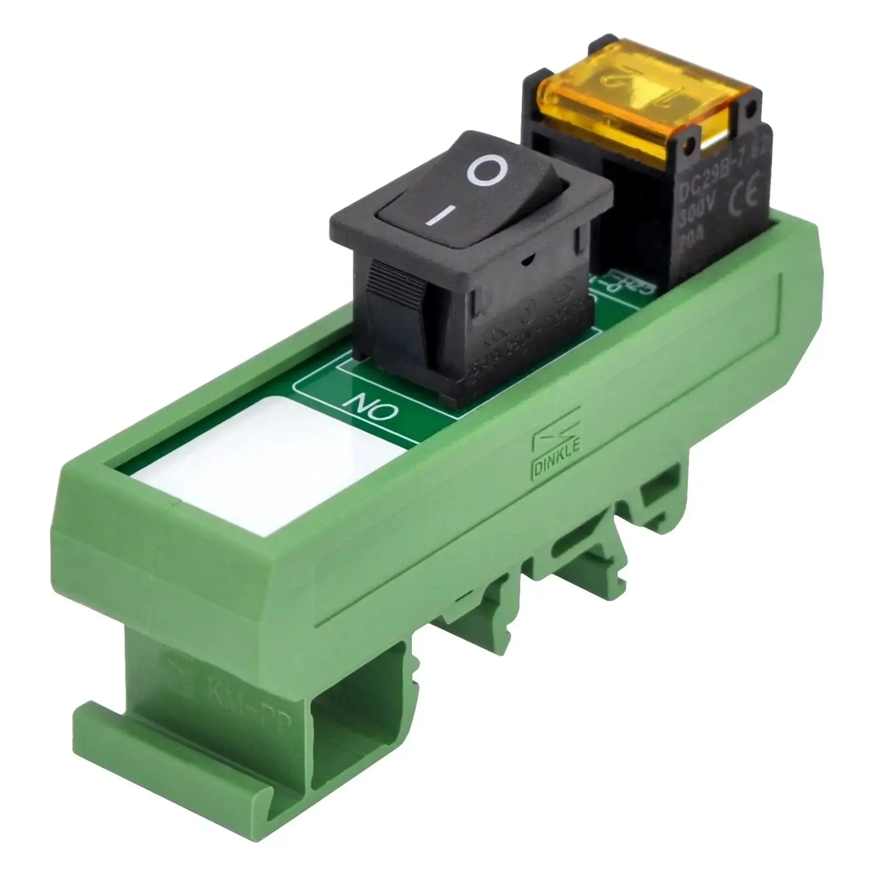 Rail Mount Rocker Switch Module For 10 Amp Power, Compatible With 250VAC Or 50VDC, One Channel, Easy On Off Rocker, Removable Cover, Metric M3 Screw Compatible, 7.62mm Pitch, Vinyl Insulated Spade Connectors, Supports 16 To 14 AWG Cables - Image 7