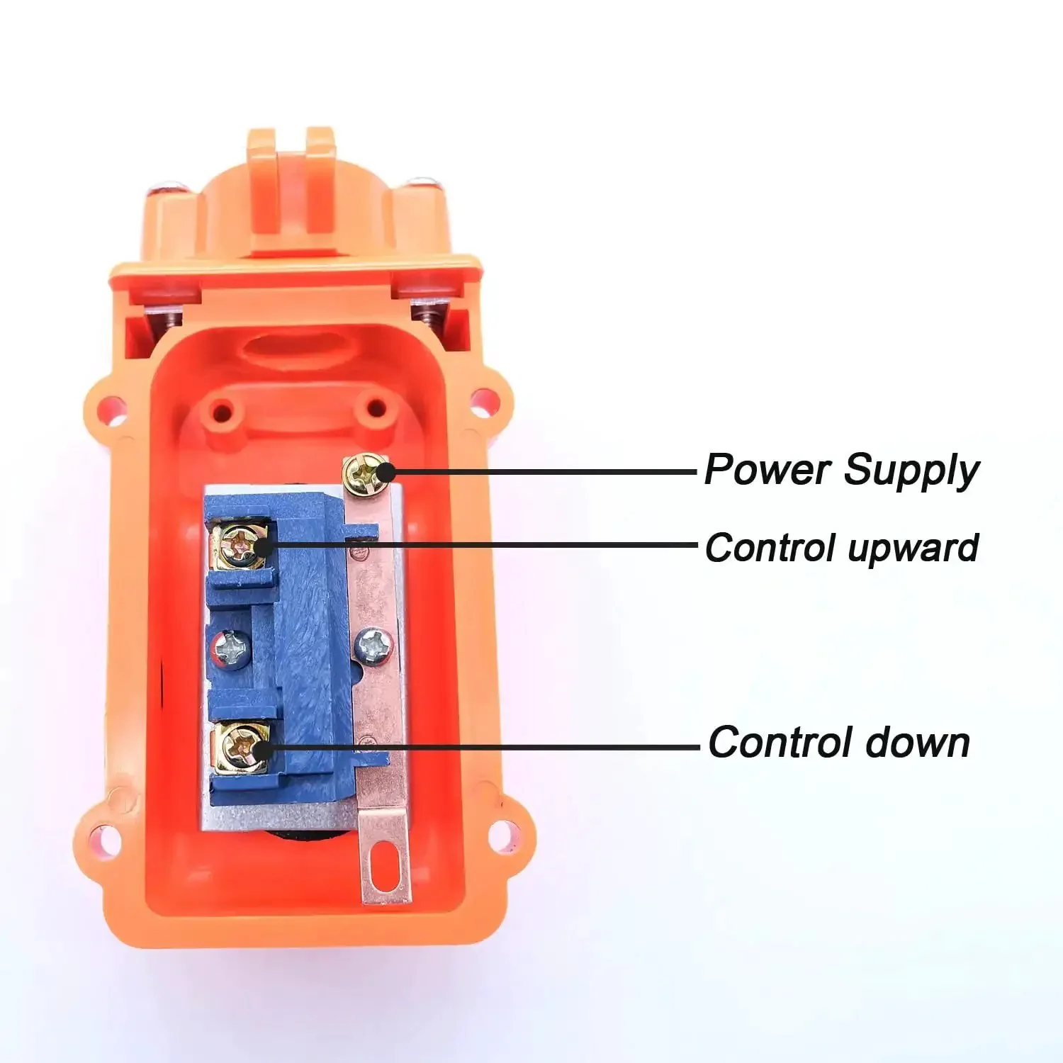 Rainproof Up Down Switch Control Station For Cranes And Hoists Pendant Push Button Switch Momentary Weatherproof Crane Pendant Hoist Control System 250V 5A And 500V 2A Rated Heavy Duty Industrial Push Button - Image 3
