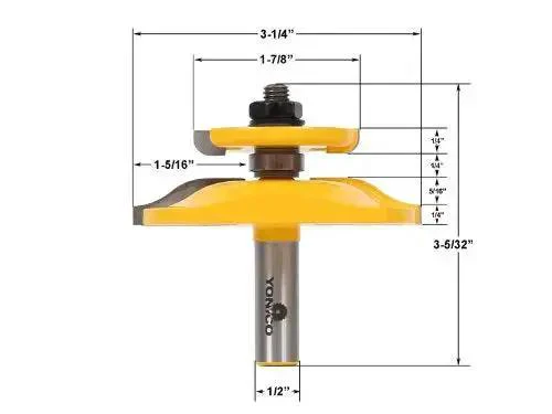 Raised Panel Cabinet Door Router Bit Set With Back Cutter For Thick Stock, Ogee Profile, 3-1/4-Inch Cutter, 1/2-Inch Shank, Micro-Grain Tungsten Carbide, Pro Grade, For Table Mount Routers, 12143 - Image 3