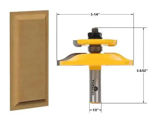 Raised Panel Cabinet Door Router Bit Set With Back Cutter For Thick Stock, Ogee Profile, 3-1/4-Inch Cutter, 1/2-Inch Shank, Micro-Grain Tungsten Carbide, Pro Grade, For Table Mount Routers, 12143 - Image 4
