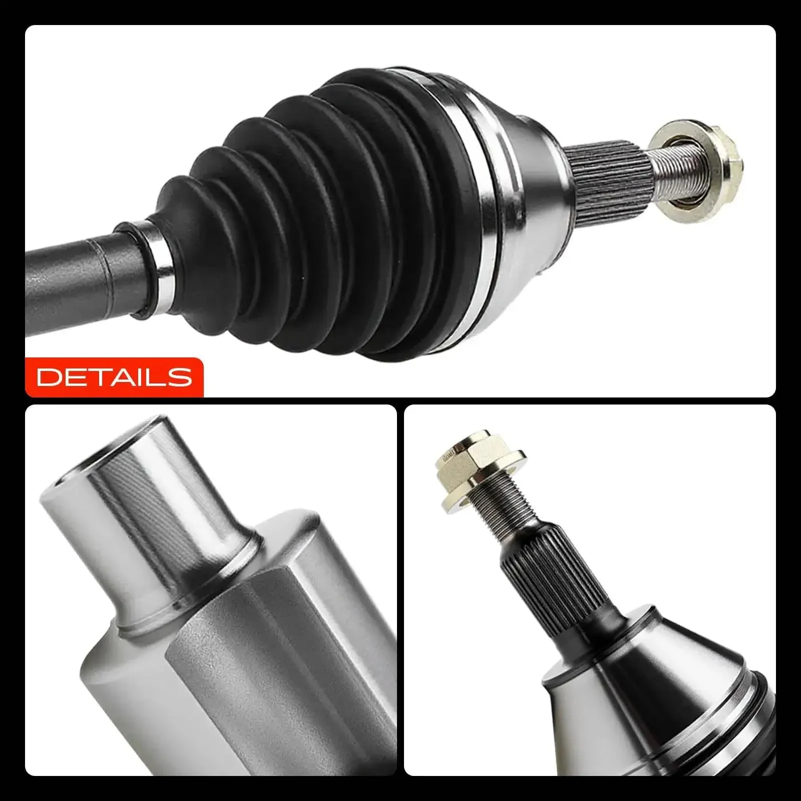 Ram CV Axle Shaft Assembly Front Left Or Right For 2012-2022 Ram 1500 4WD And 2019-2020 1500 Classic Replacement 68028398AA RL028398AA Beefed-Up Heavy Duty Front Wheel Drive Axle - Image 3