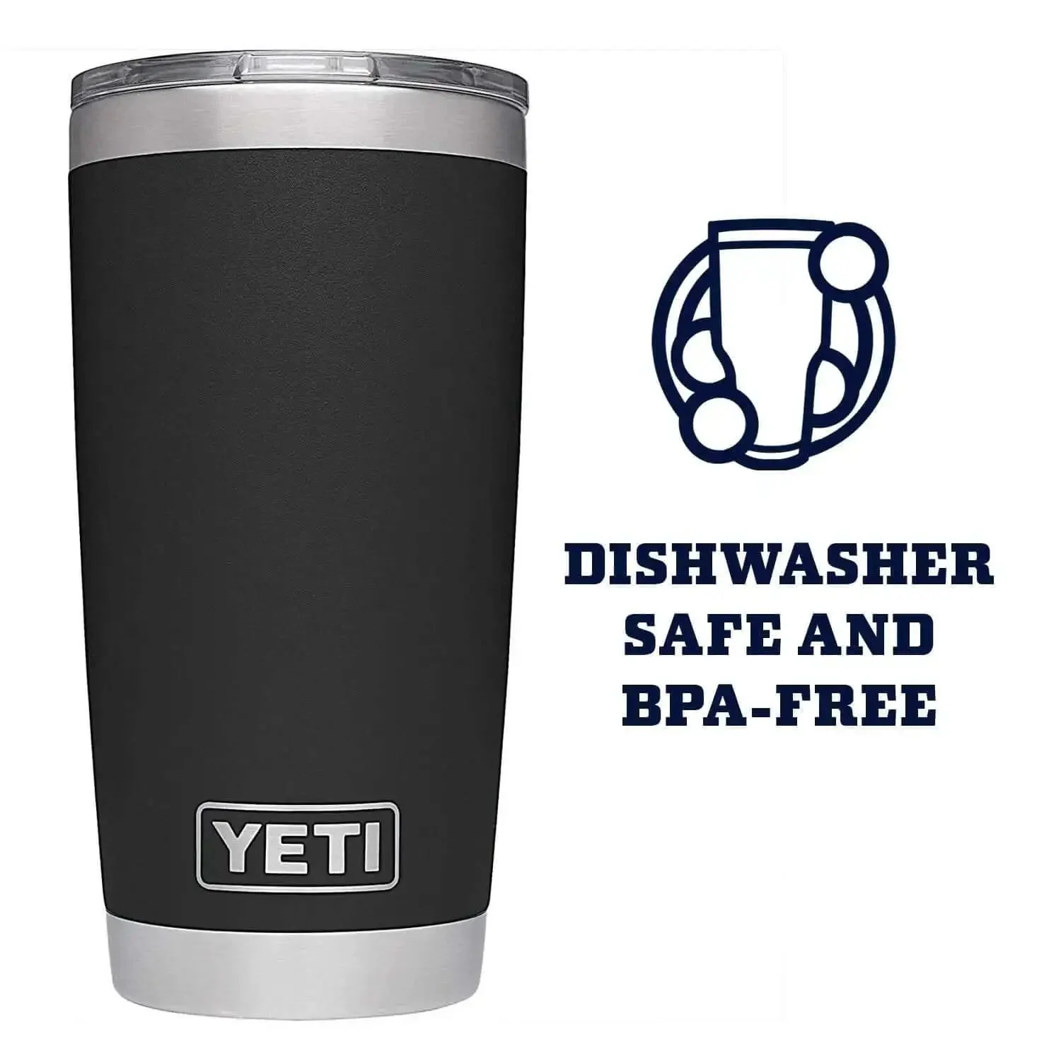 Rambler 20 Oz Tumbler Stainless Steel Vacuum Insulated With MagSlider Lid Black For Water Coffee Beer On The Go No Sweat Design Durable BPA Free Dishwasher Safe Kitchen Outdoor - Image 5