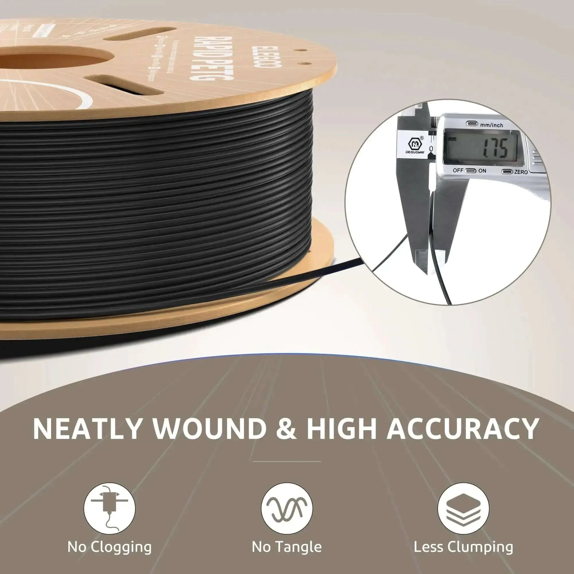 Rapid PETG 1.75mm White Filament, 1kg Spool For Lightning Fast 30 To 600mm Per Sec 3D Printing, High Dimensional Accuracy Plus Or Minus 0.02mm, Smooth Flow, Fits Most FDM Printers, Great For Quick Builds - Image 3
