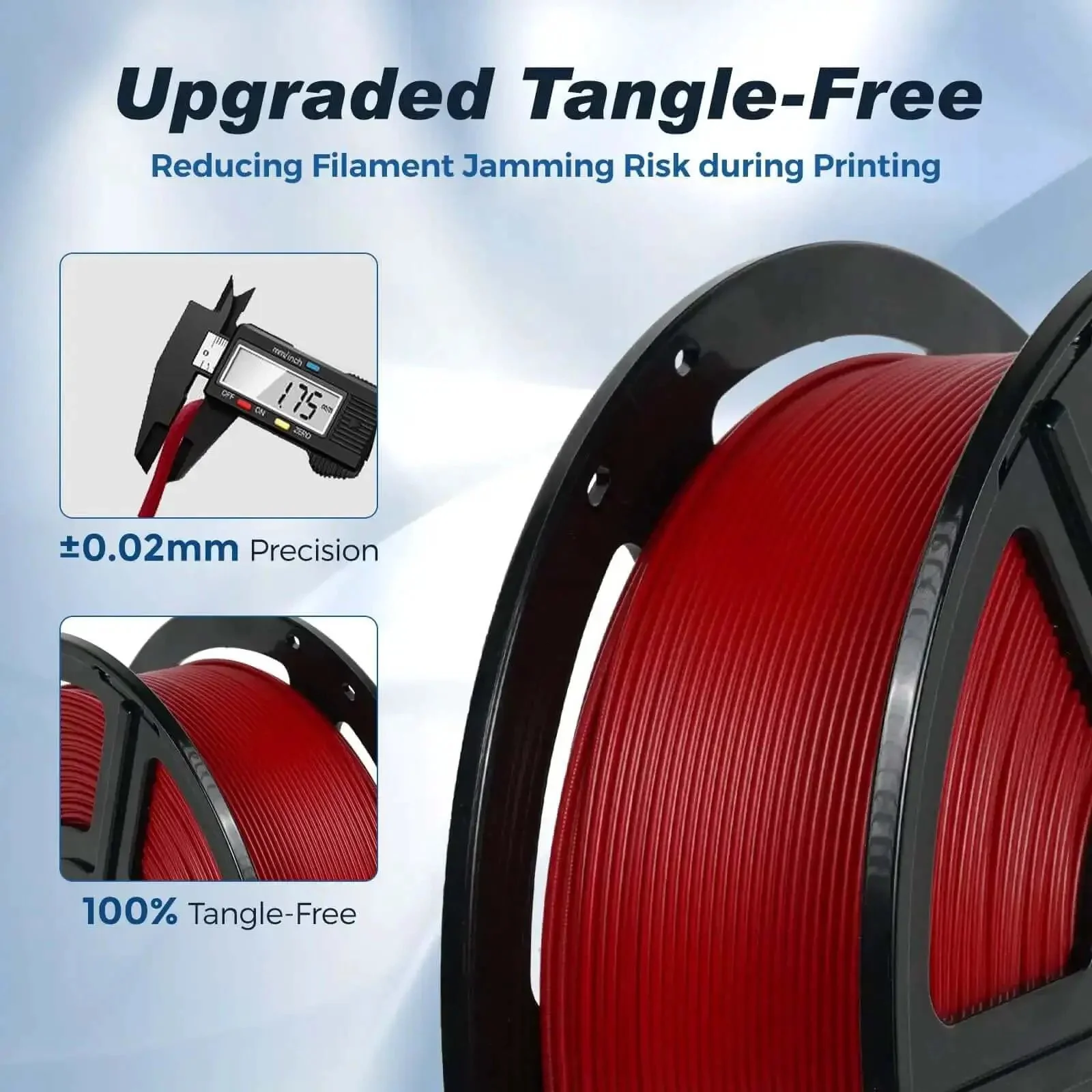 Rapid PLA Filament Ruby Red 1.75mm 1kg Spool For Ultra Fast 3D Printing Up To 500mm Per Second With Precise Dimensional Accuracy Plus Or Minus 0.02mm For Smooth Consistent Pro Grade Prints - Image 4
