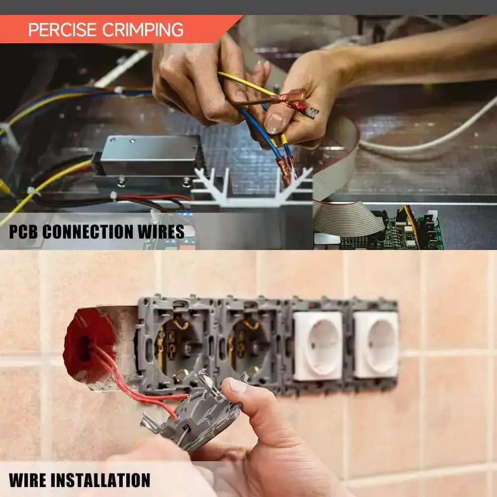 Ratcheting Crimping Tool For Non-Insulated Open Barrel Terminals And Receptacles, U Shaped Crimper For AWG 20-10 0.5-6mm2 Wires, Pro Grade Electrical Crimp Tool Built For DIYers And Pros With Precise Ratchet Mechanism For Clean, Deep Crimps - Image 2