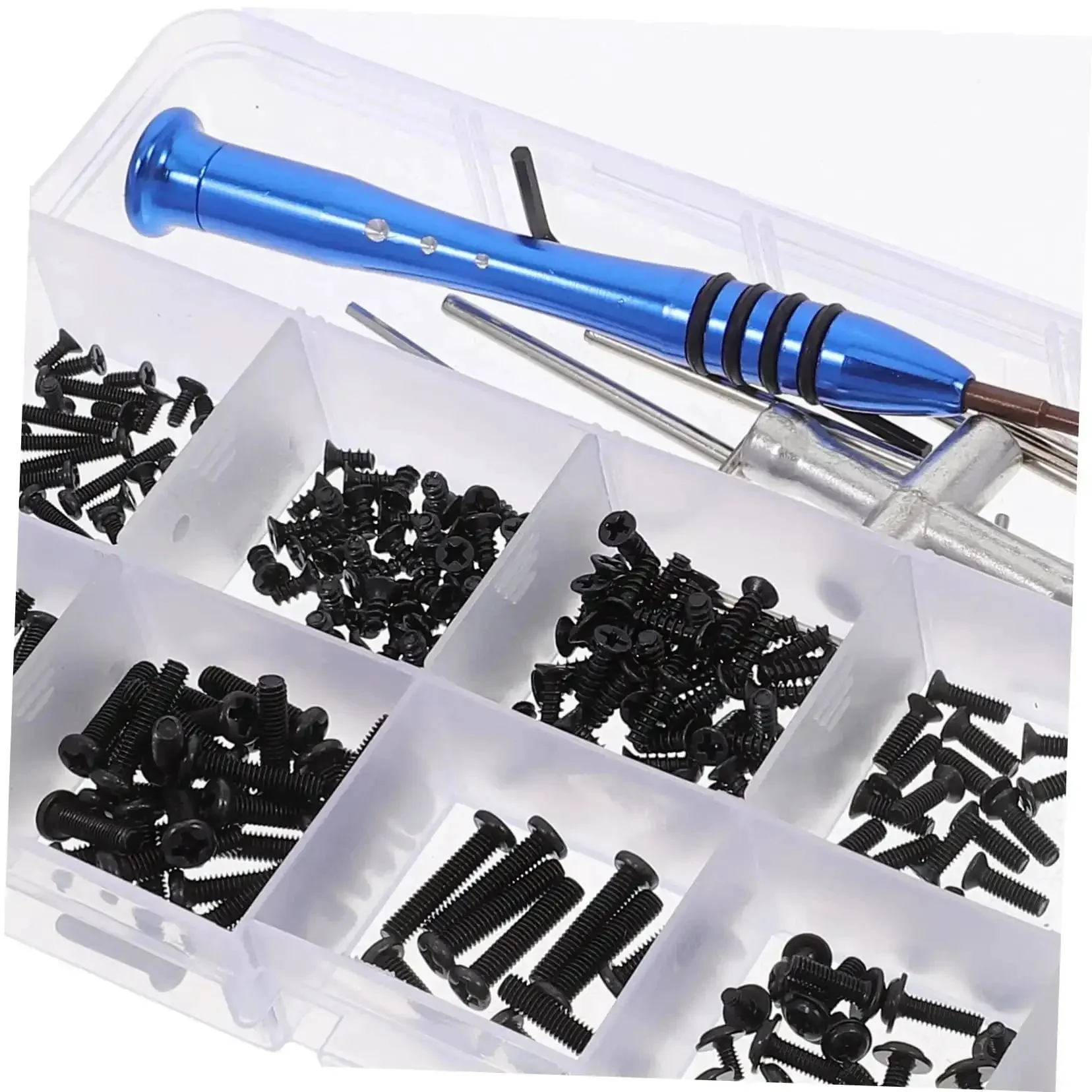 RC Car Screw Kit With Replacement Hardware Fasteners Set 1216-17 1218 1219 Comes With Wrench And Nuts For Quick On The Go Maintenance And Repair Of Your RC Ride In A Compact Organized Case - Image 3