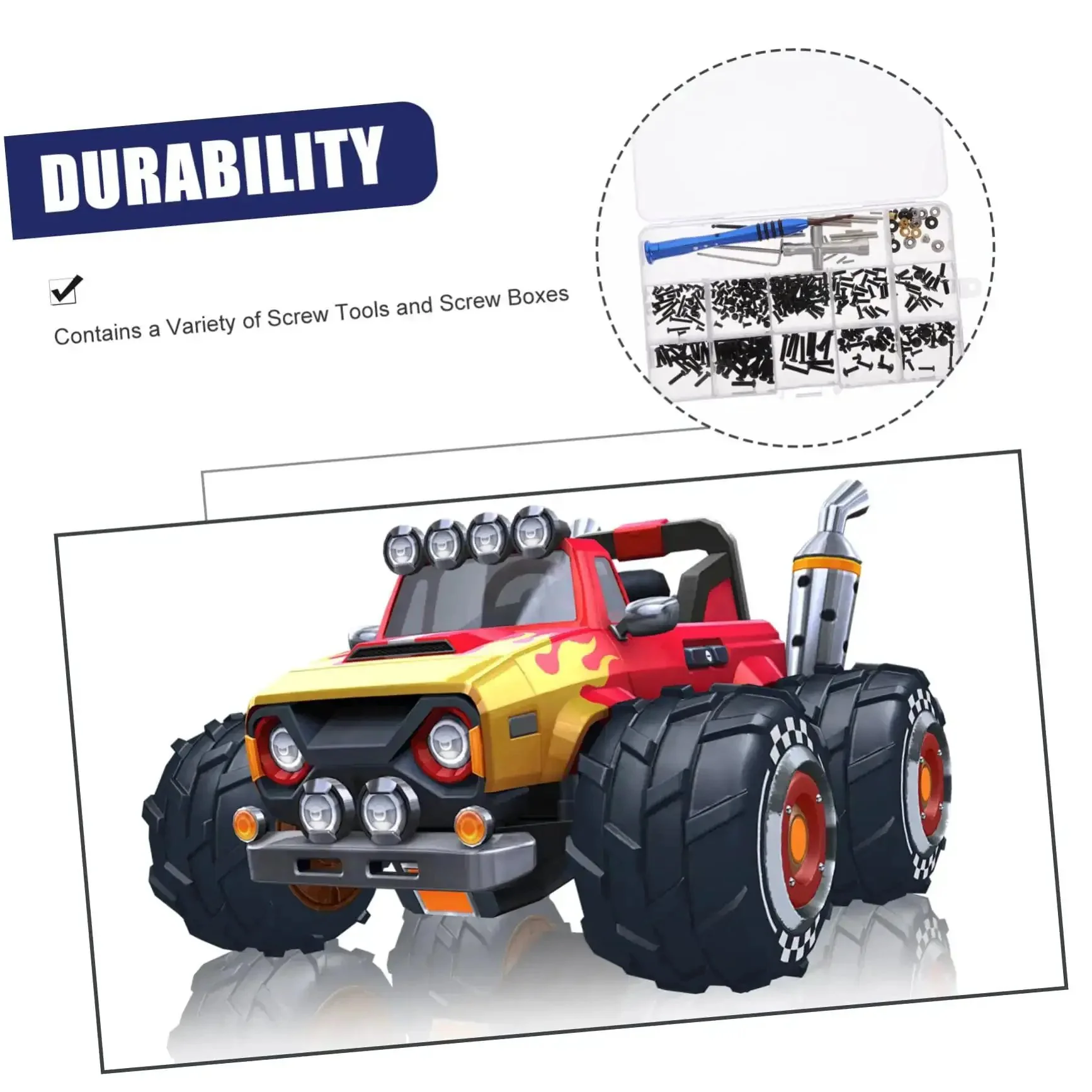 Rc Car Screw Tool Kit With Compact Storage Box, Gasket And Replacement Fasteners, Multi Model Compatibility, Durable Iron Tools And Wrench For Easy Maintenance And Quick Repairs - Image 2