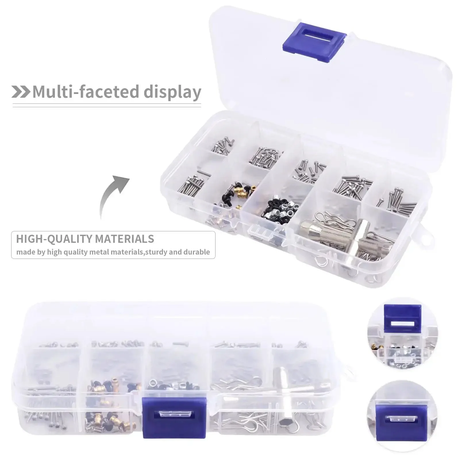 RC Screw Kit 272 Pieces M1.4 Screws Hardware Fasteners Repair Tools For Axial SCX24 1 To 24 Scale RC Crawler Accessories With Tweezers For Easy Mini Part Handling And Grab And Go Convenience - Image 5