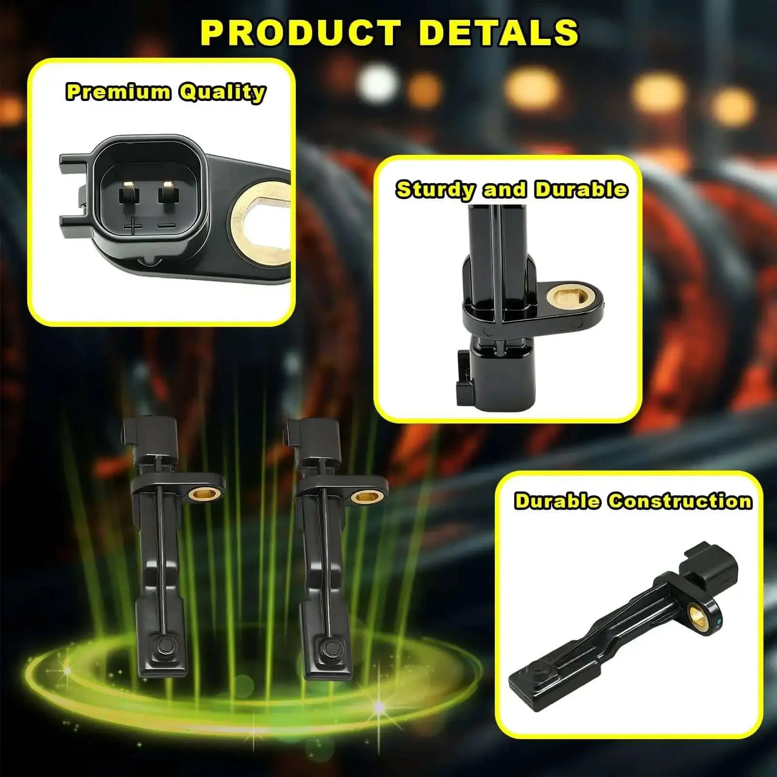 Rear ABS Wheel Speed Sensor Left And Right For Jeep Wrangler 2007 To 2017 And Liberty 2008 To 2012 And Dodge Nitro 2007 To 2011 2Pcs ALS1932 52125003AB ABS Sensor Replacement Easy Install - Image 7