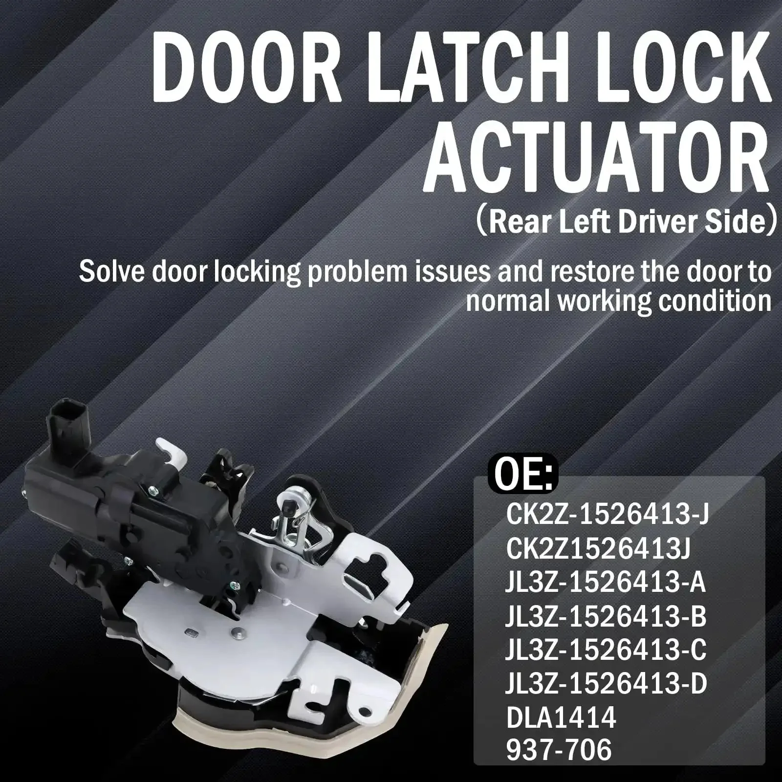 Rear Left Driver Side Door Latch Lock Actuator For Ford F150 F250 F350 F450 F550 Super Duty 2017 2022 Replacement Part 937 706 CK2Z 1526413 J Easy Install Durable Construction Direct Fit Fits OEM Specs Weather Resistant - Image 5