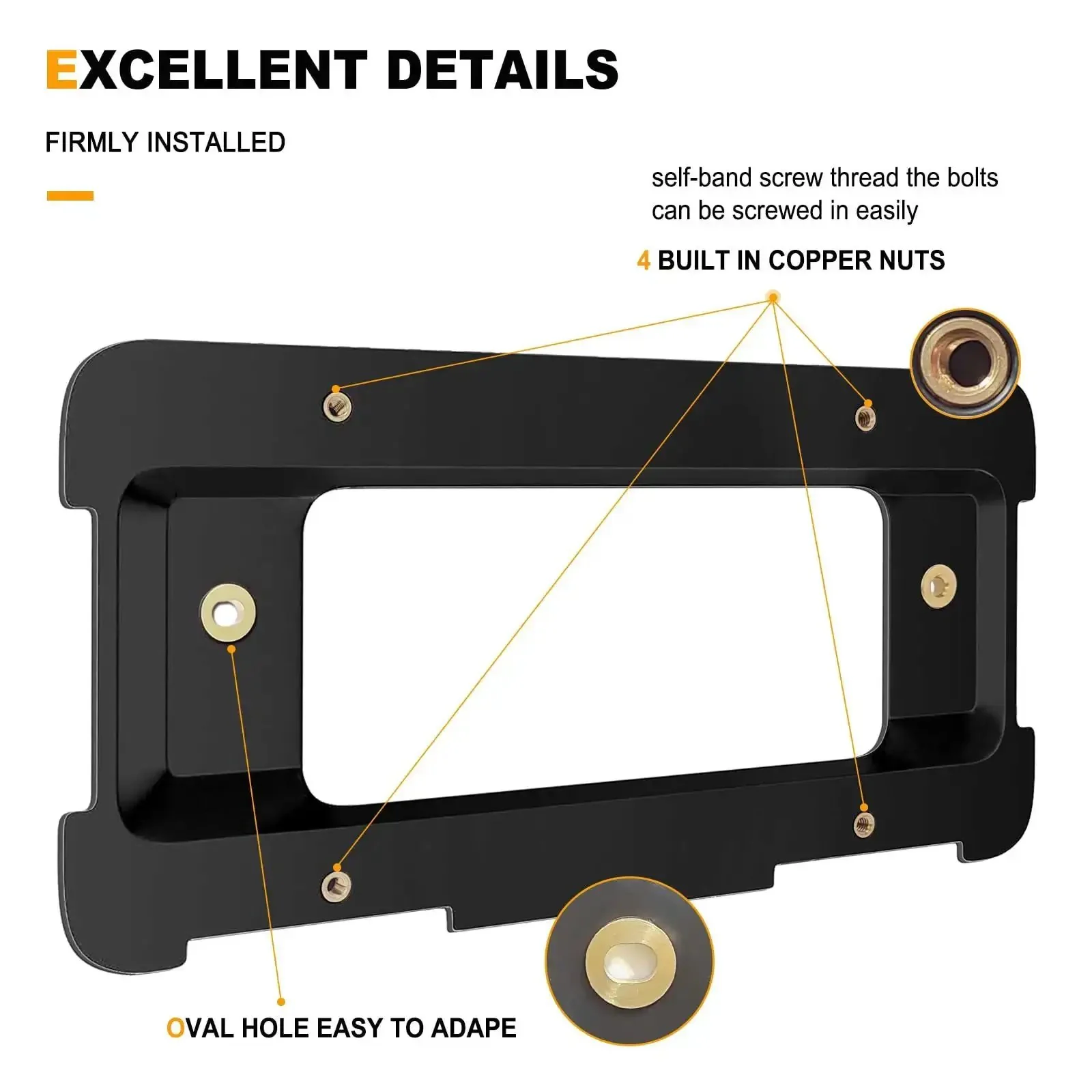 Rear License Plate Holder Bracket For BMW And Mini Cooper Bolt On Frame With Screws Fits 2005 Through 2021 1 Series 2 Series 3 Series 4 Series 5 Series 6 Series X Series Z Series M3 And Z4 Excludes 7 Series And Wagons OE Replacement - Image 7