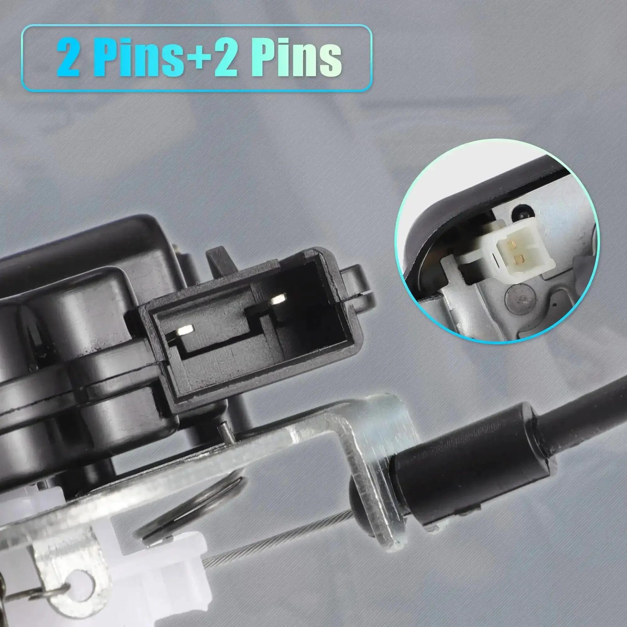 Rear Liftgate Lock Actuator With Cable Tailgate Latch Assembly Drop In For Dodge Grand Caravan And Journey, Jeep Grand Cherokee And More OE No 4589243AB Black - Image 3