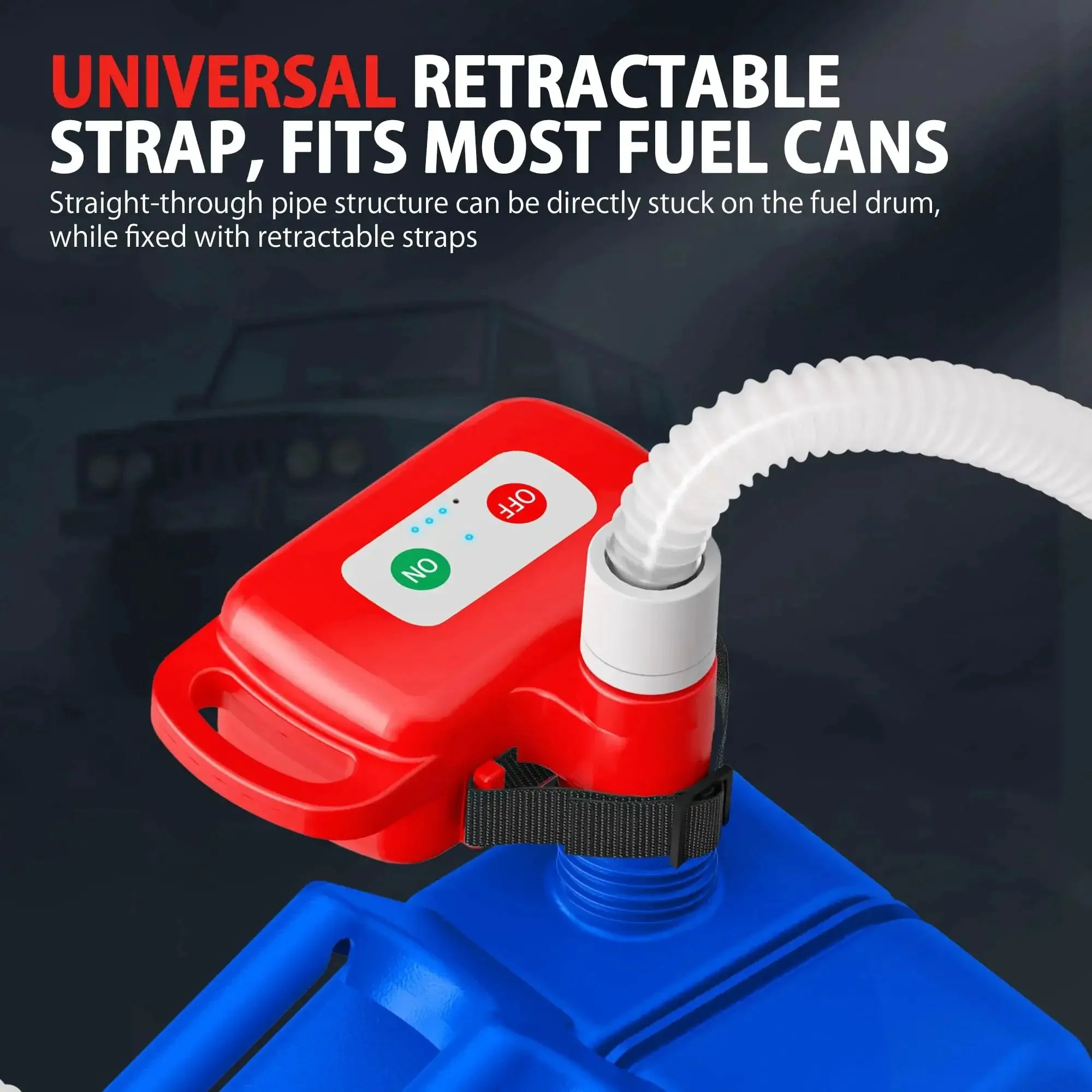 Rechargeable Fuel Transfer Pump With Auto Stop And Leak Protection, 3.4 GPM Automatic Gas Can Pump, 71 Inch Extra Long Hose, Portable Lithium Battery Fuel Transfer Tool For Oil, Diesel, Gasoline, Grab And Go Convenience For Home, Garage, Or Boat - Image 3