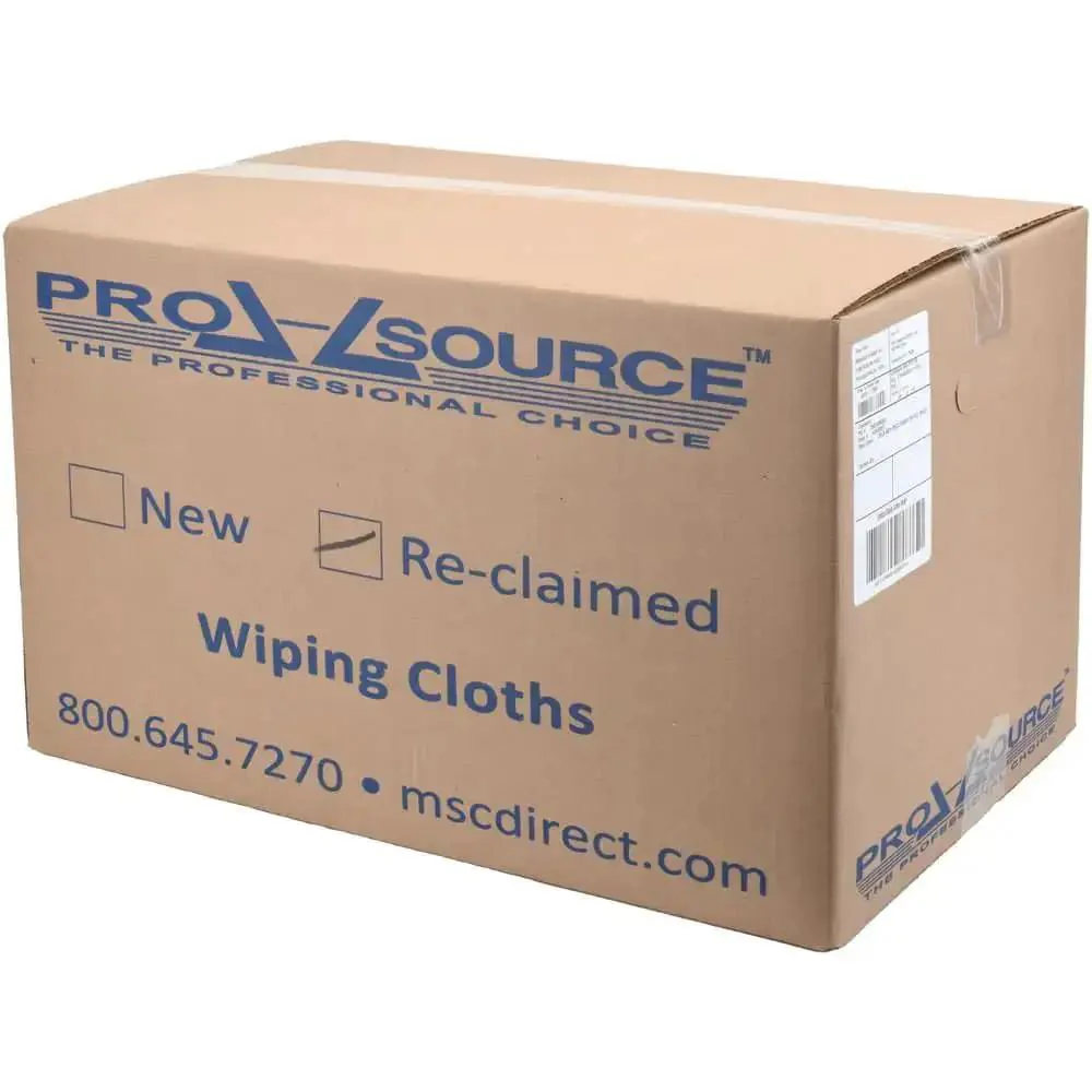 Reclaimed White Cotton Shop Rags 25 Lb Box, 18 Inch Towels, Bulk Cleaning Towels for Dusting Polishing Staining, Garage Or Workshop Use, 75 to 125 Towels - Image 6