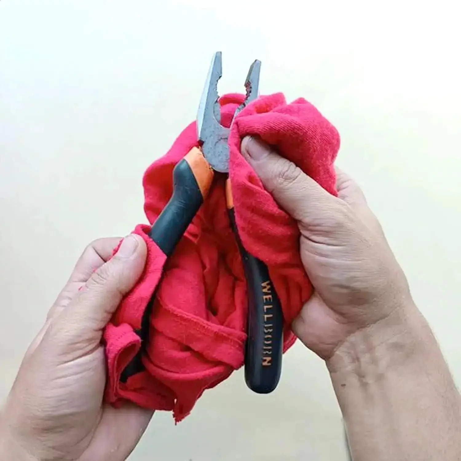 Recycled Color Knit Cleaning Rags Bulk Pack For DIYers And Home Pros, Ultra Absorbent Cotton T Shirt Rags For Mechanics And Painters, Multipurpose Shop Cloths, 25 Lb Compressed Box - Image 3
