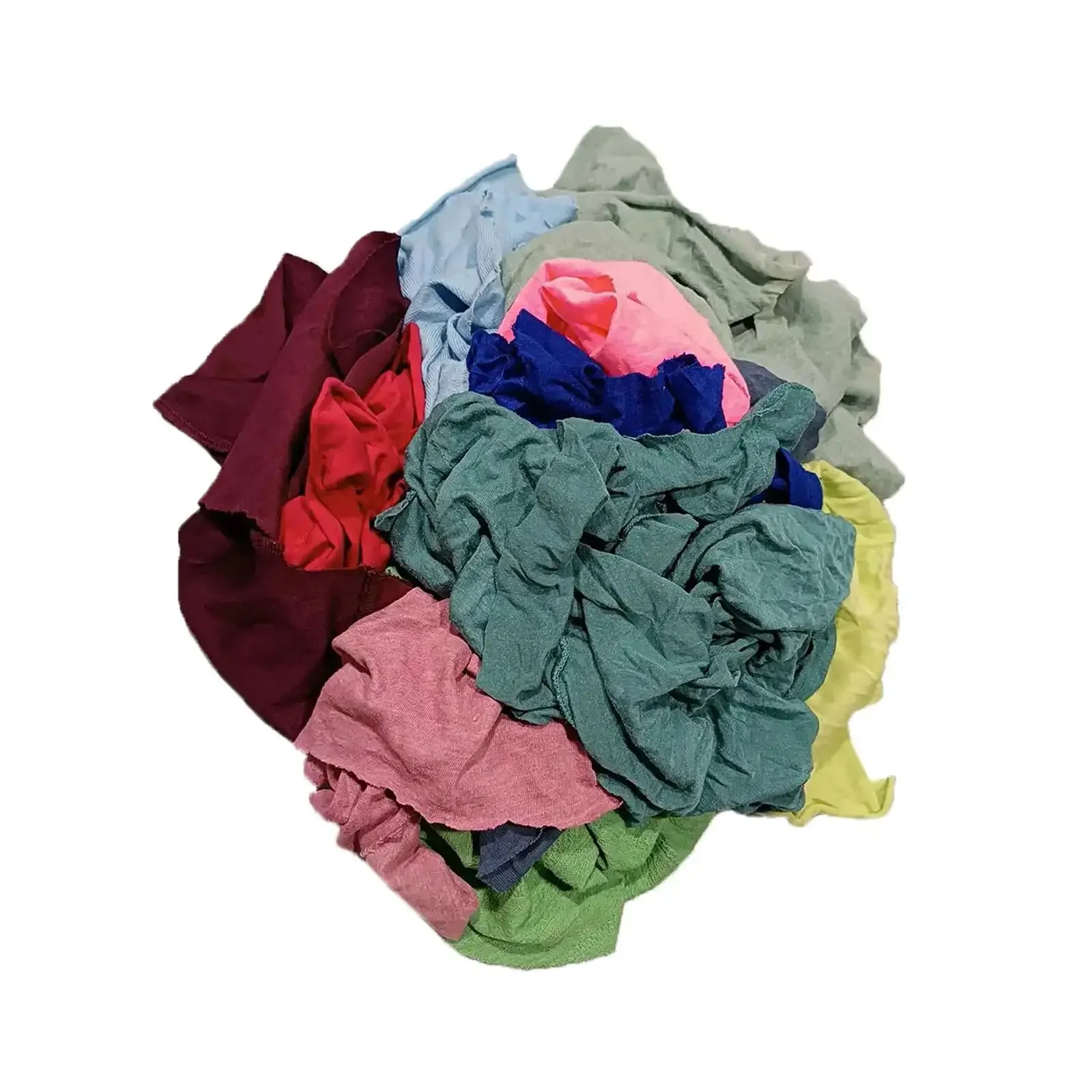 Recycled Color Knit Cleaning Rags Bulk Pack For DIYers And Home Pros, Ultra Absorbent Cotton T Shirt Rags For Mechanics And Painters, Multipurpose Shop Cloths, 25 Lb Compressed Box - Image 6