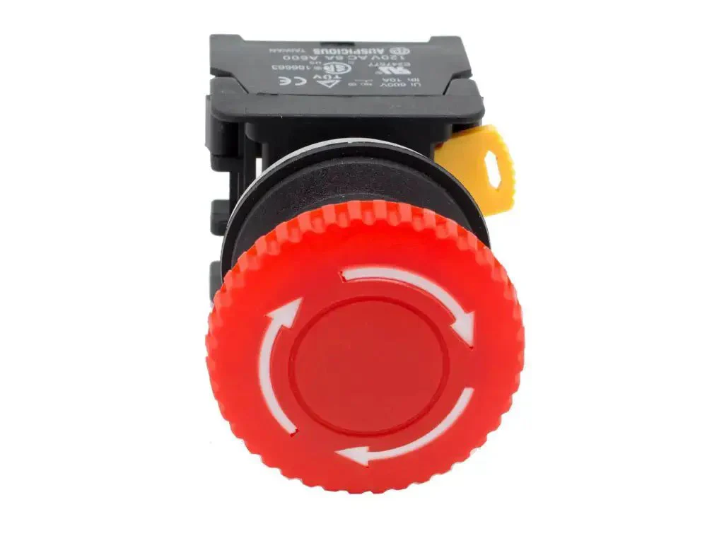 Red 30mm 1NC Emergency Stop Push Button Switch Estop Mushroom Button For Industrial Panels, Modular Wiring, Up To 6 Extra Contact Blocks, Built Tough, UL Listed CSA Certified TUV Approved, 30mm Mount Hole Size