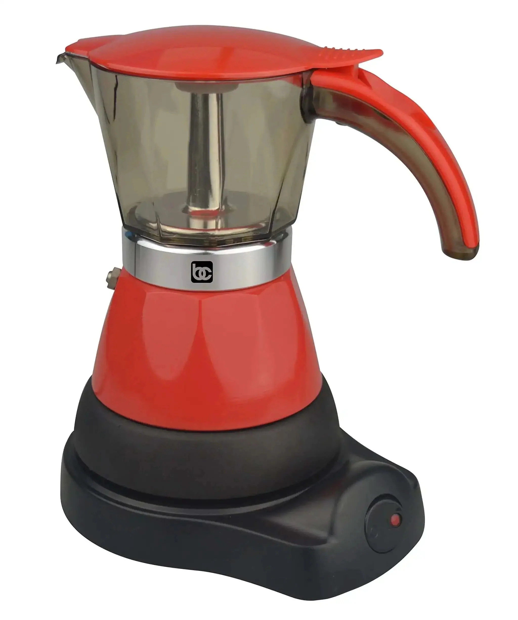 Red Electric Espresso Maker For 1 To 3 Cups With Transparent Carafe Auto Shut Off Clear Brew Preview Easy One Touch Espresso Ideal For Quick Mornings No Fuss Morning Boost For Busy Homes And Small Kitchens