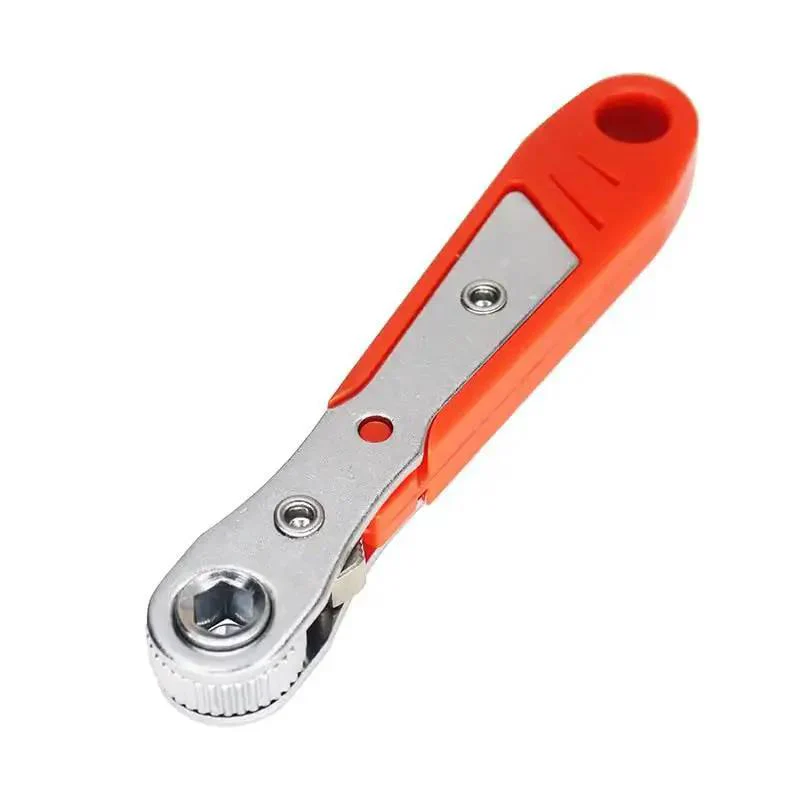 Red Finish Multifunctional Tool With Ratchet Screwdriver Built In Wrench And Flexible Bender Plus Crosshead Cover For Narrow Spaces The All In One Handy Tool Is Great For Home Repairs DIY Projects And Everyday Quick Fixes - Image 2