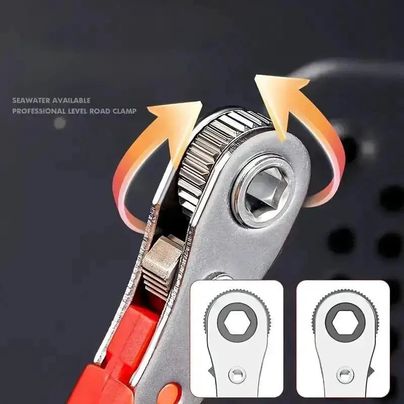 Red Finish Multifunctional Tool With Ratchet Screwdriver Built In Wrench And Flexible Bender Plus Crosshead Cover For Narrow Spaces The All In One Handy Tool Is Great For Home Repairs DIY Projects And Everyday Quick Fixes - Image 3