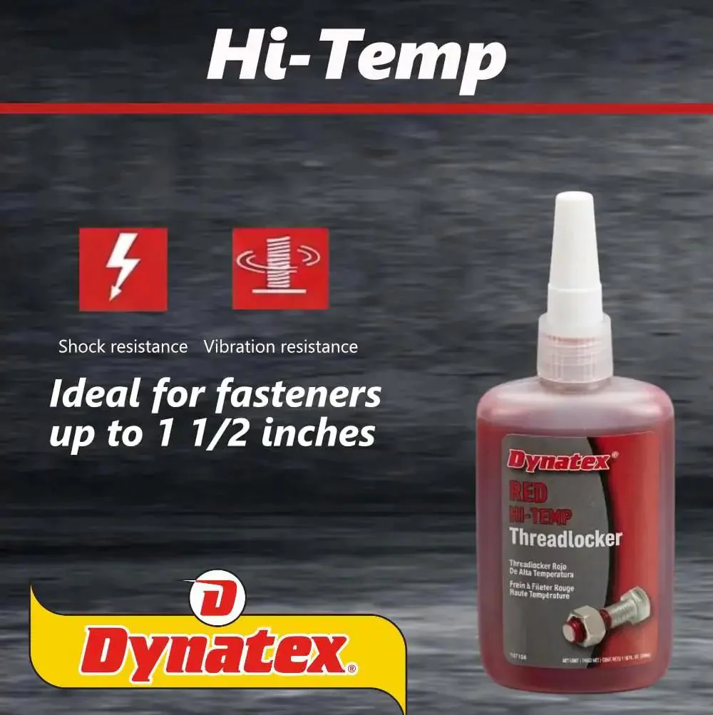 Red Hi Temp Threadlocker 1.22 Oz Bottle For High Heat Applications Heavy Duty Locking Compound Up To 450 Degrees Fahrenheit Anaerobic Sealant With Chemical Resistance 5 Pack - Image 8