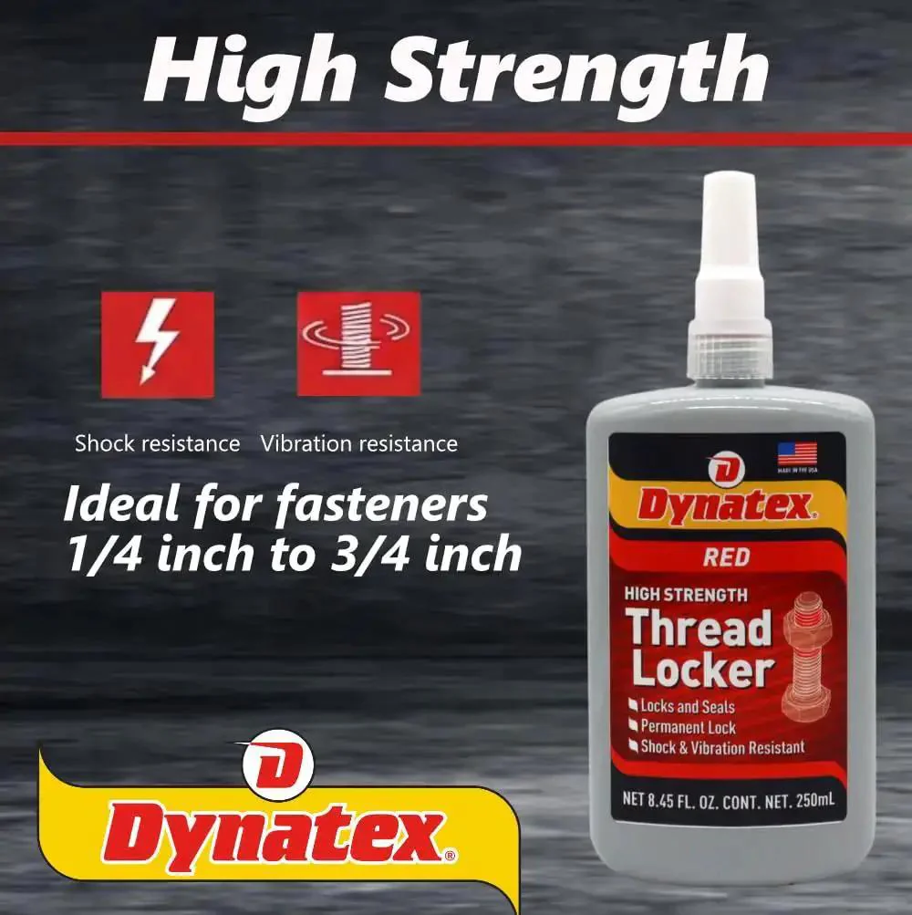 Red High Strength Thread Locker For Large Fasteners 8.45 Oz Bottle Permanent Locking Anaerobic Adhesive Heavy Duty Vibration And Solvent Resistant 2 Pack For Industrial Grade Fastener Security And Maintenance - Image 8