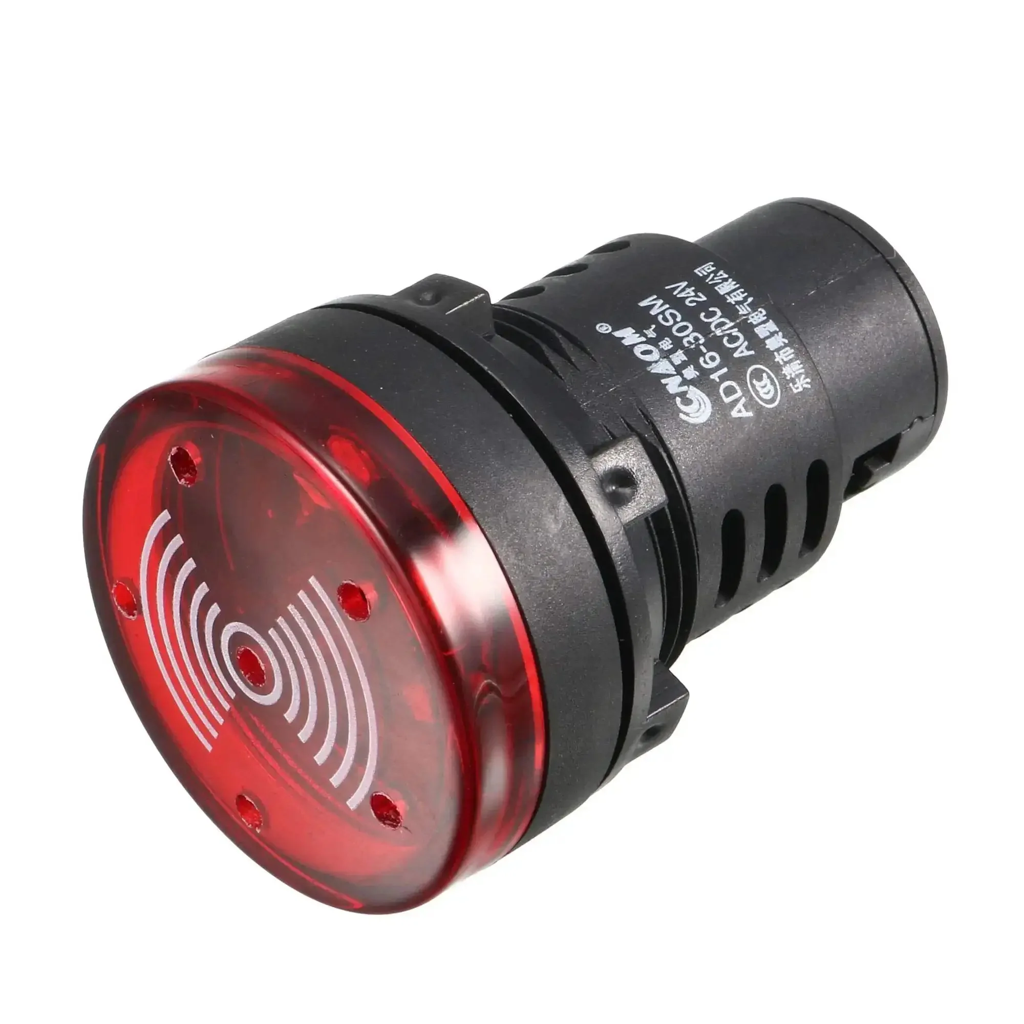 Red Indicator Light With Buzzer 24V AC DC Panel Mount 28mm Flashing Alarm For Electrical Control Panels HVAC Systems DIY Projects Industrial Equipment Workhorse
