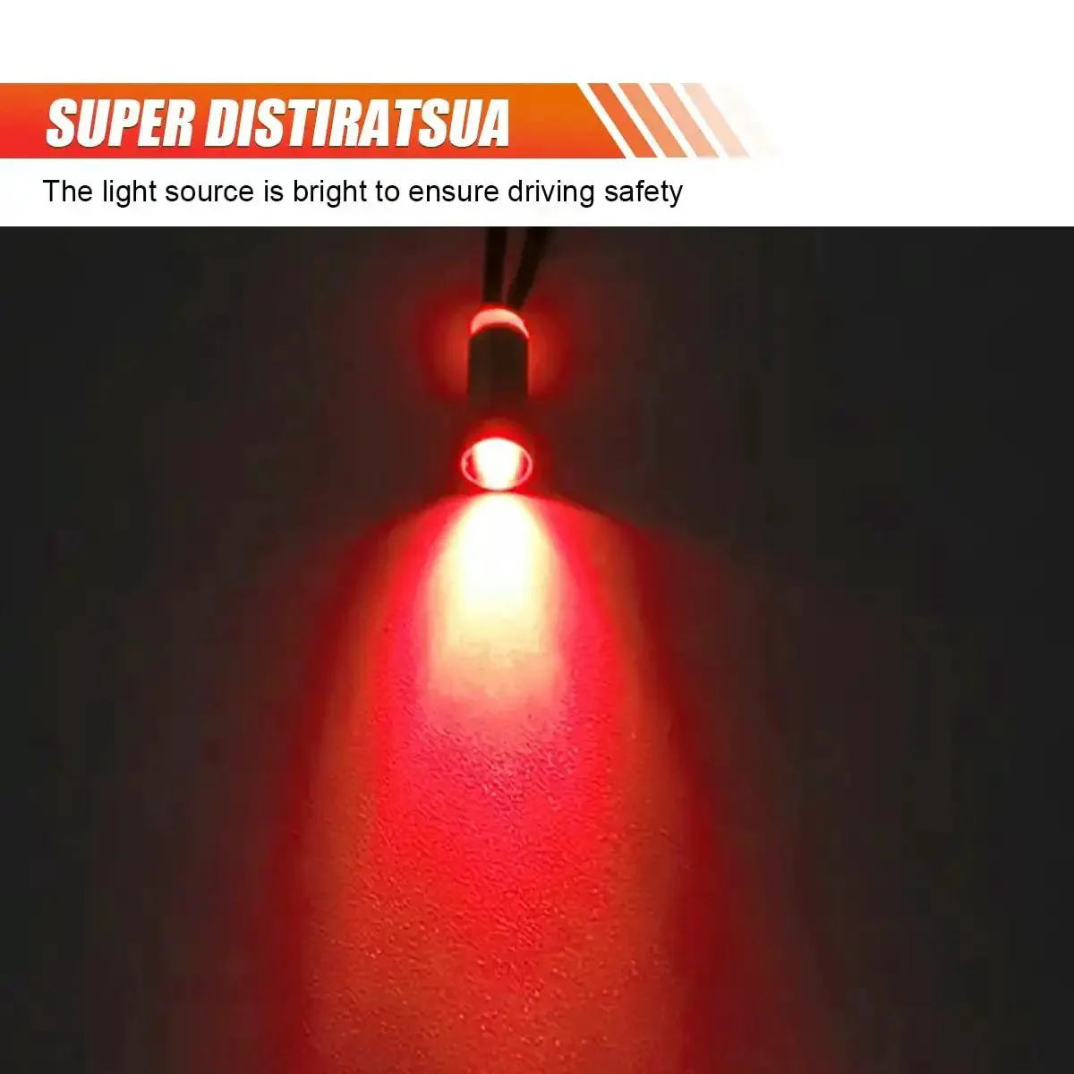 Red LED Indicator Light 4 Pack 12V Waterproof Metal Car Signal Lamp With Wire 8mm Dash Pilot Bulbs Universal Directional Lamp Replacement For Cars Trucks Boats - Image 4