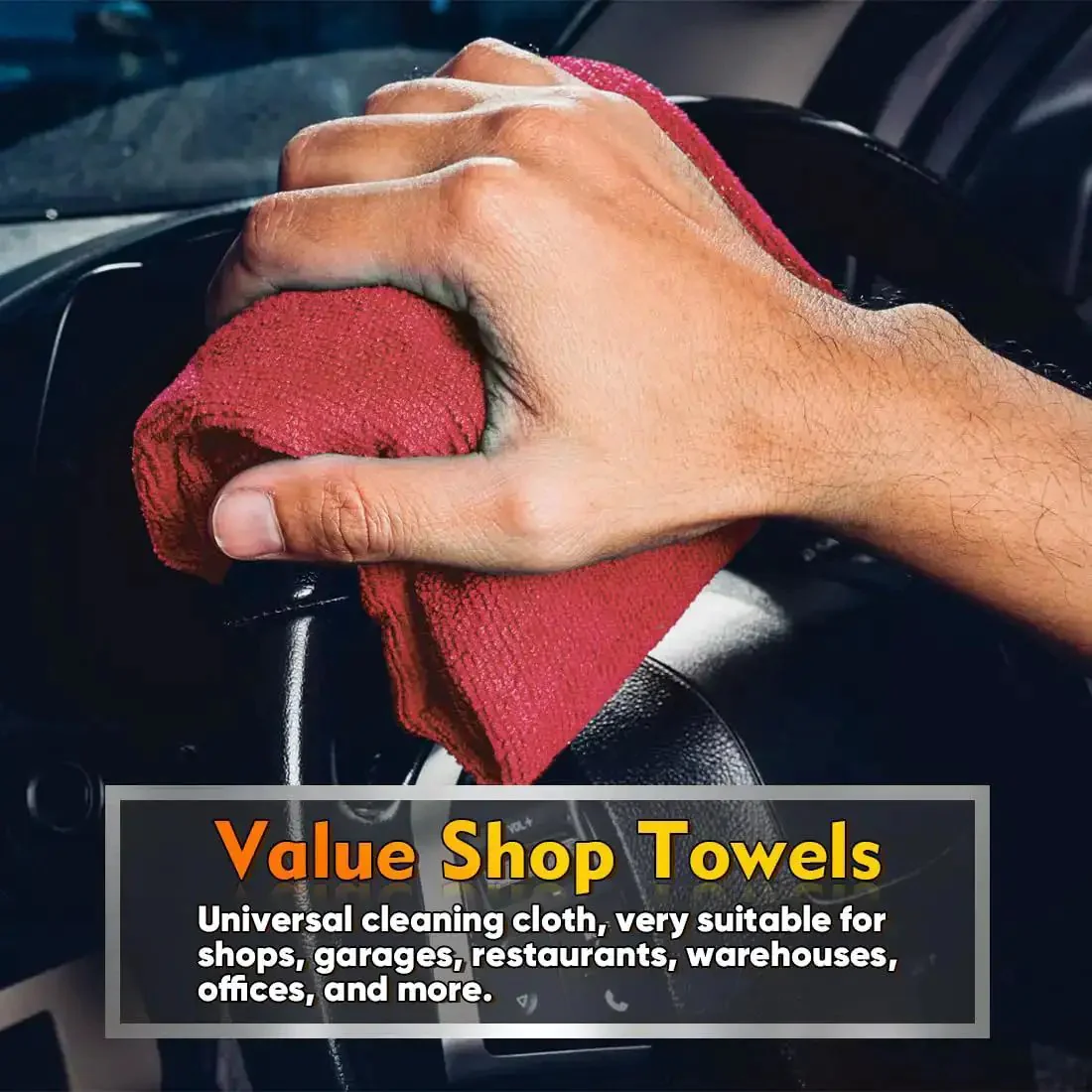 Red Microfiber Towels Bulk Pack 100 Reusable Cleaning Cloths For Cars Home And Kitchen Ultra Absorbent Lint Free And Scratch Free Multipurpose Rags 11.5 By 11.5 Inches - Image 7