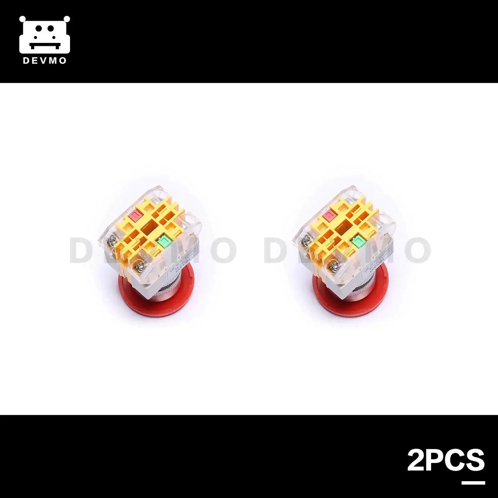 Red Mushroom Emergency Stop Push Button Switch 22mm CNC DPST Latching E Stop With One Normally Open And One Normally Closed Contacts 2 Pack For Industrial Machinery - Image 5
