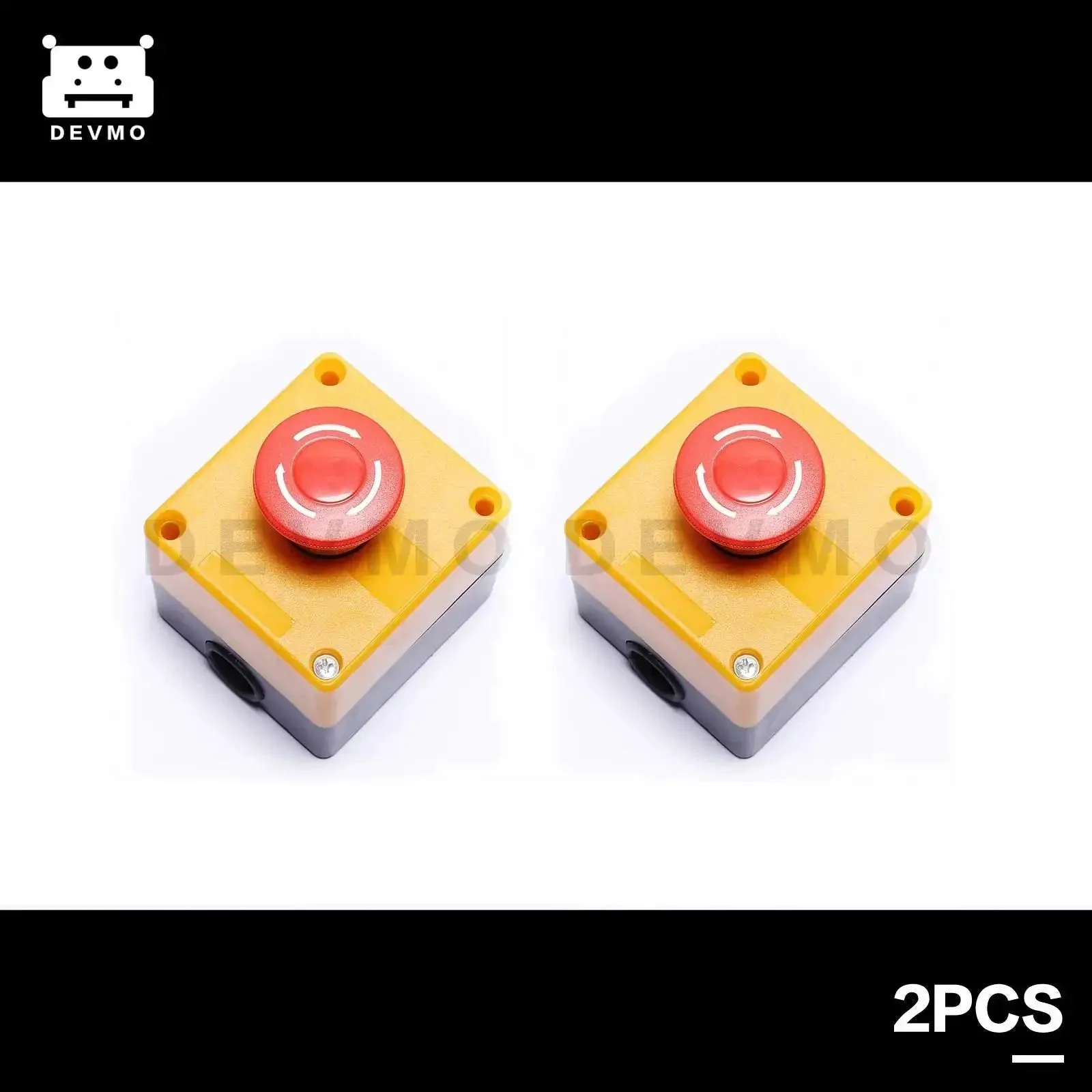 Red Mushroom Emergency Stop Push Button Switch 22mm CNC DPST Latching E Stop With One Normally Open And One Normally Closed Contacts 2 Pack For Industrial Machinery - Image 7