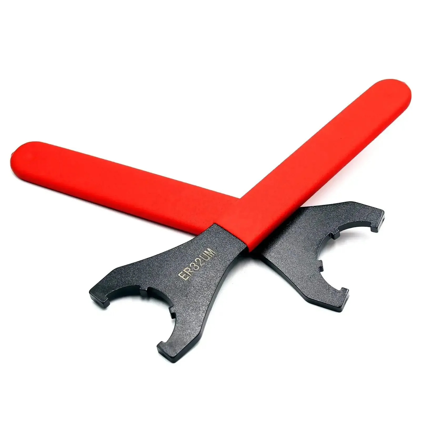Red Spanner Precision Wrench For CNC Milling Collet Chuck Fits Most Tool Holders For Tightening And Loosening Clamping Nuts And Screws ER-32UM Compatible Durable 2 Pack Wrench Set - Image 4