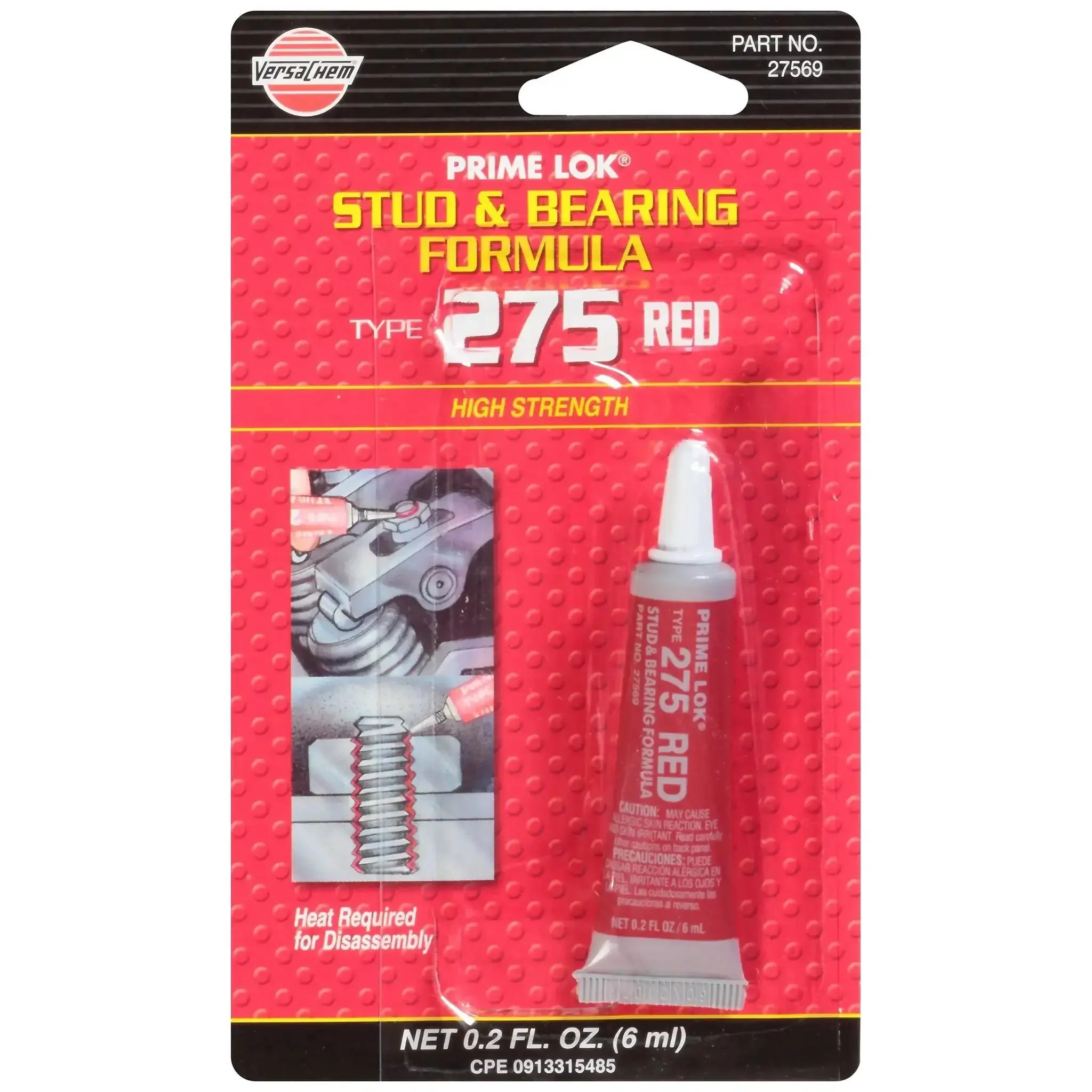 Red Thread Locker High Strength 6 ml For Nuts And Bolts That Lock Up And Seal Stop Loosening Fight Rust And Vibration Fast Set In 15 Minutes Full Cure In 24 Hours