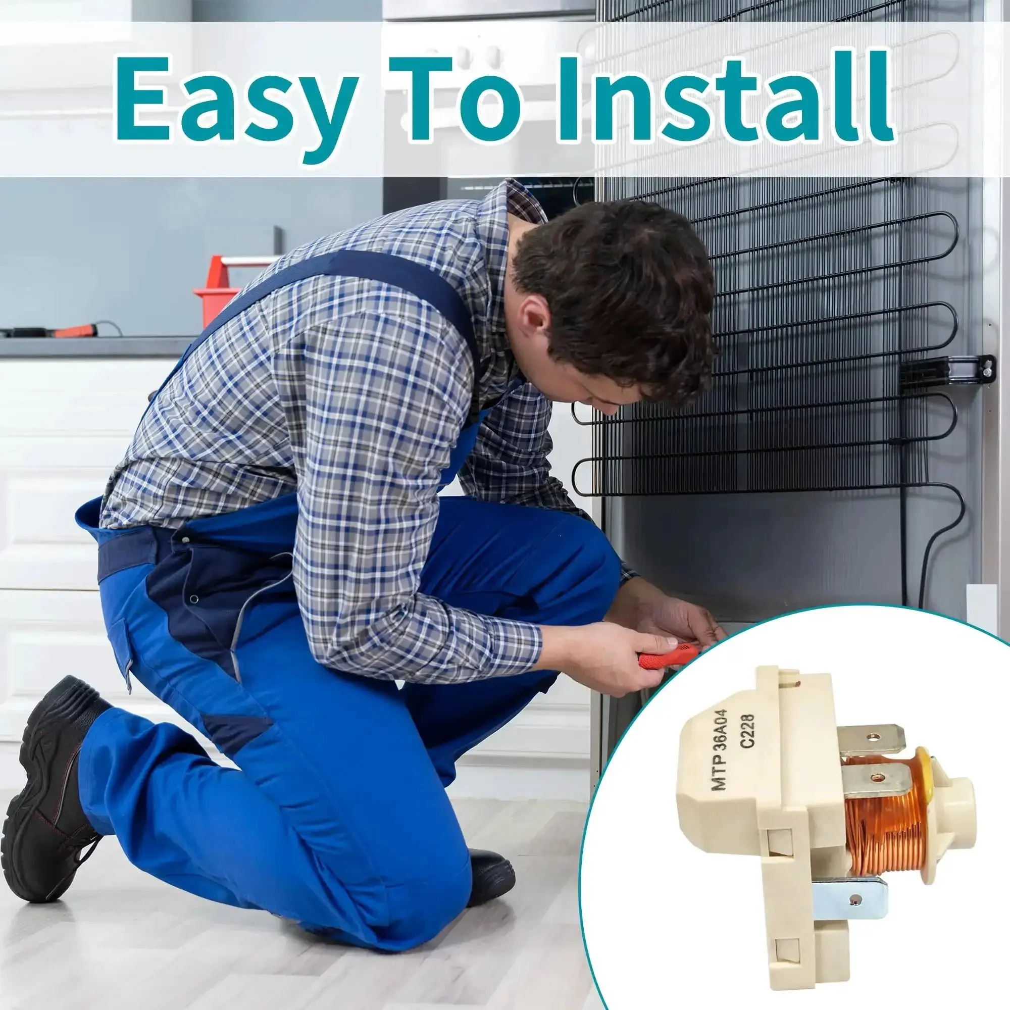 Refrigerator Compressor Start Relay Keeps Your Fridge Running Cool On Point Easy Install Prevents Overheating Boosts Cooling Reliability Durable High Quality Component For Reliable Fridge Operation And Energy Efficient Performance - Image 3