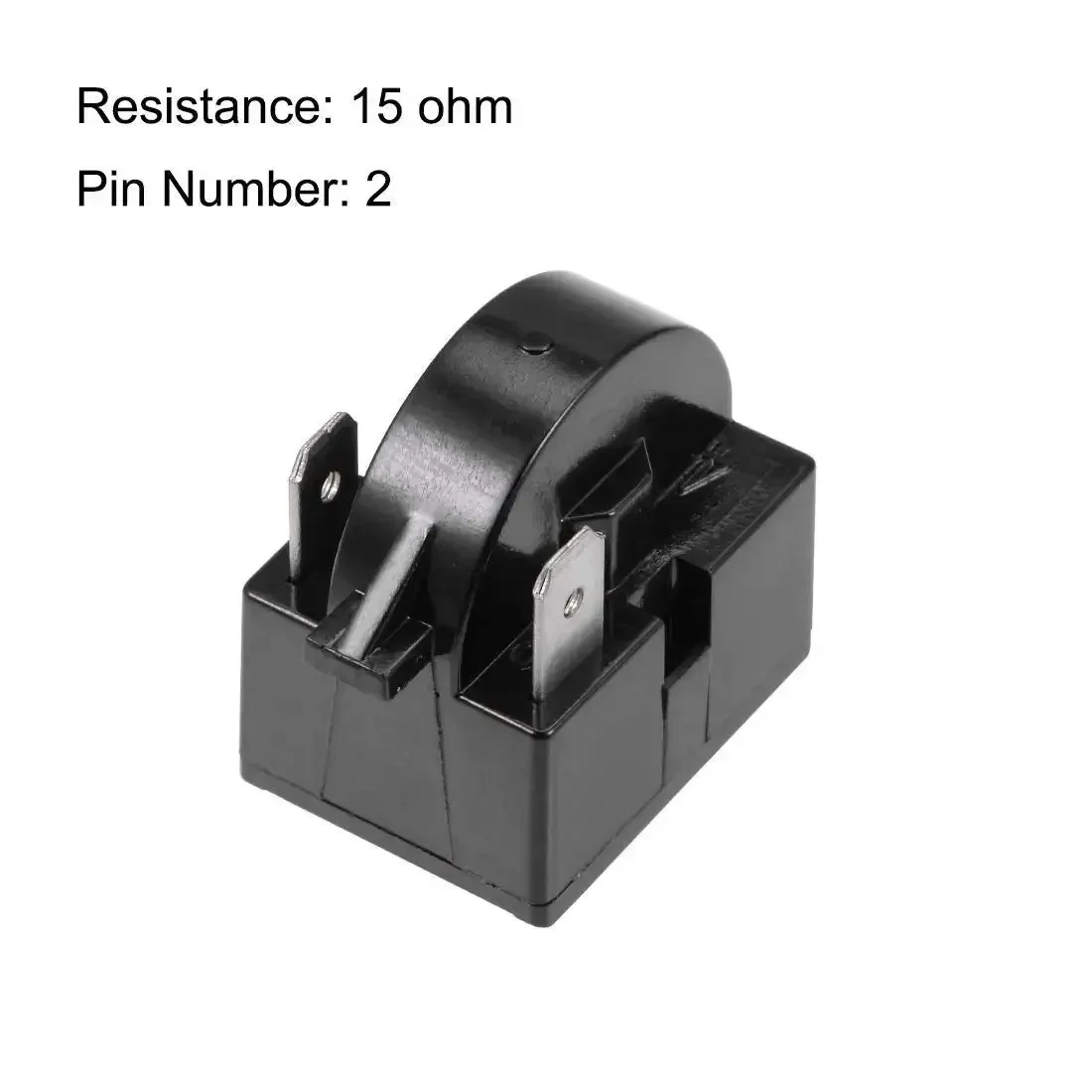 Refrigerator Start Relay 15 Ohm 2 Pin For Freezer Compressor Thermal Overload Protector One Sixth HP 125W Easy Install Plug And Play No Fuss Fits Most Brands Replacement Part Built To Last For Faster Cold Starts - Image 4