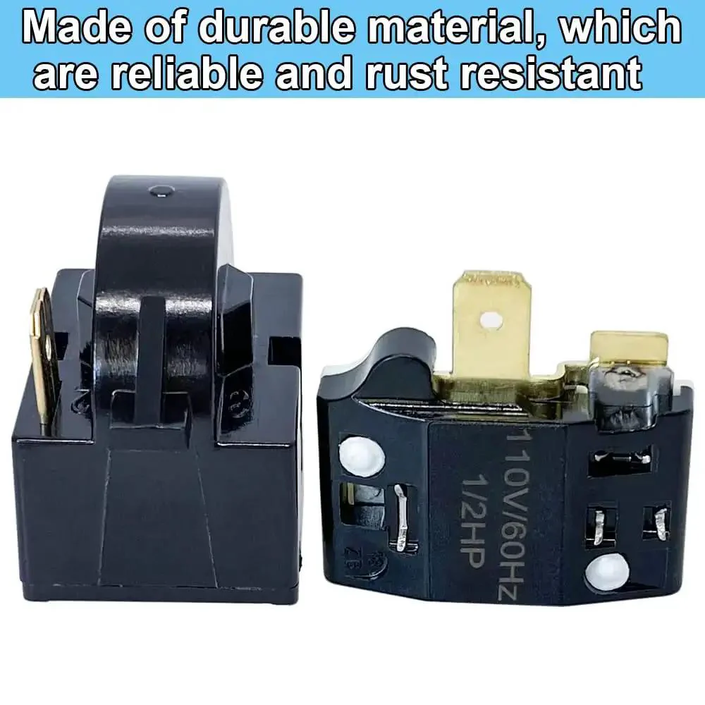 Refrigerator Starter PTC Start Relay 4.7 Ohm 1 Pin With 6750C0005P Overload Protector Replacement for LG and Vissani Mini Fridges Wine and Beer Coolers - Image 4