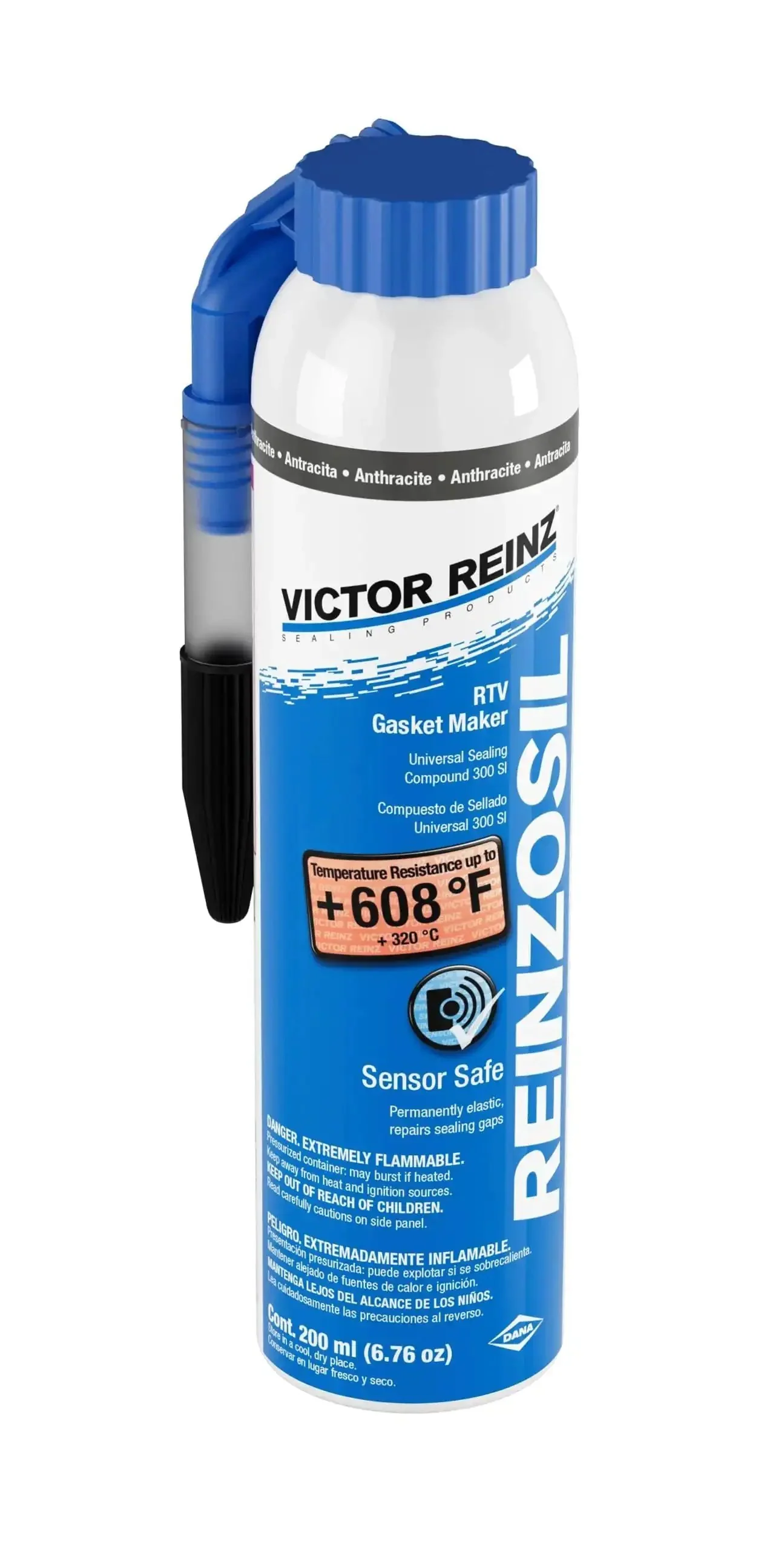 Reinzosil RTV Silicone Sealant 200 Ml Tube For Auto And Industrial Use, Fast Cure, Withstands -58F To 482F, Brief Up To 608F, Resists Mineral Oils, Synthetic Oils, Fuels, Water, Detergents, Sunlight, Salt Water