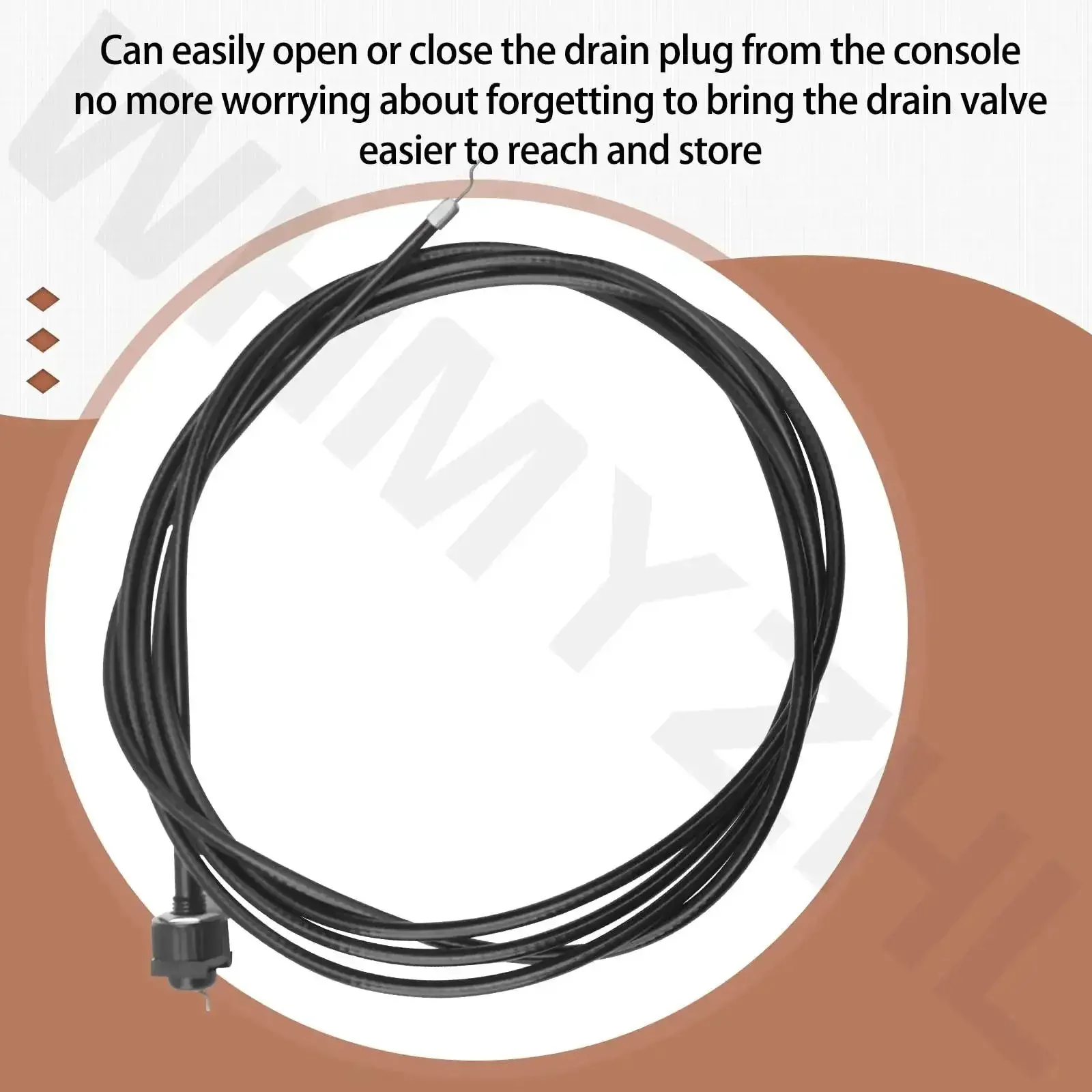 Remote Drain Plug Control Cable For Livewells And Baitwells, 8 Foot Marine Ballast System Cable To Open And Close From Console, Easy Reach And Durable Marine Grade Build - Image 5