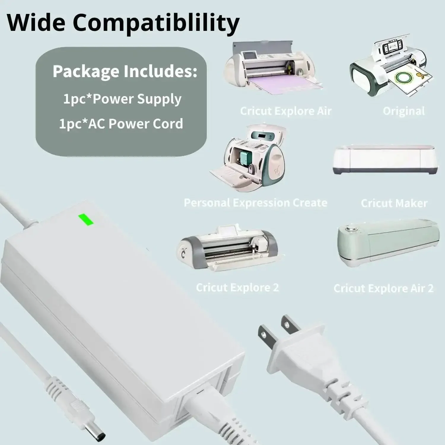 Replacement 18V Power Cord For Cricut Cutting Machines White AC DC Power Adapter Your Go To Power Solution For Explore Air 2 Maker Expression 2 Explore One And Other Explore Models - Image 6