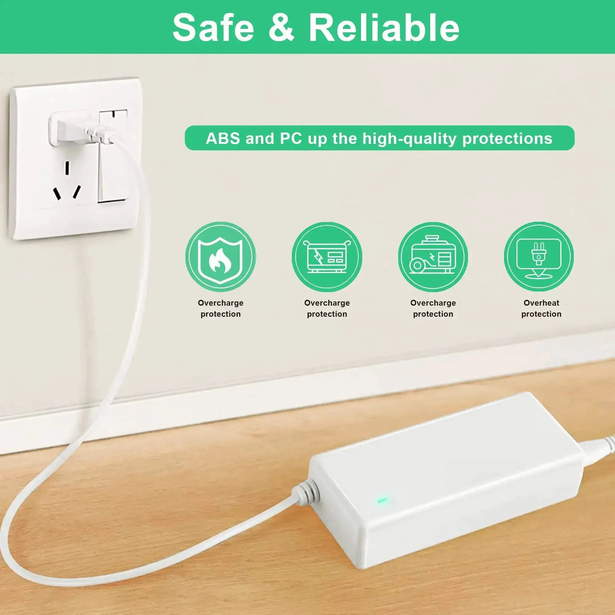 Replacement 24V DC Power Cord For Cricut Maker 3 Cutting Machine, 100-240V 50/60Hz Input, White Power Adapter Cable, Durable, Easy Install, Compatible With Cricut Maker 3 - Image 2