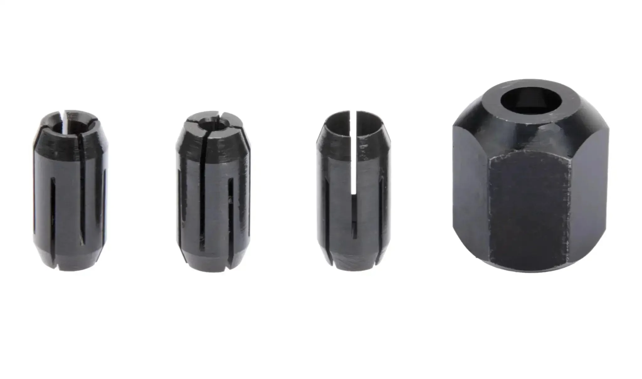 Replacement Collet And Nut Kit For RotoZip Spiral Saw Tools And Drywall Routers Includes One Eighth Inch Collet One Five Thirty Second Inch Collet And One Quarter Inch Collet With Nut