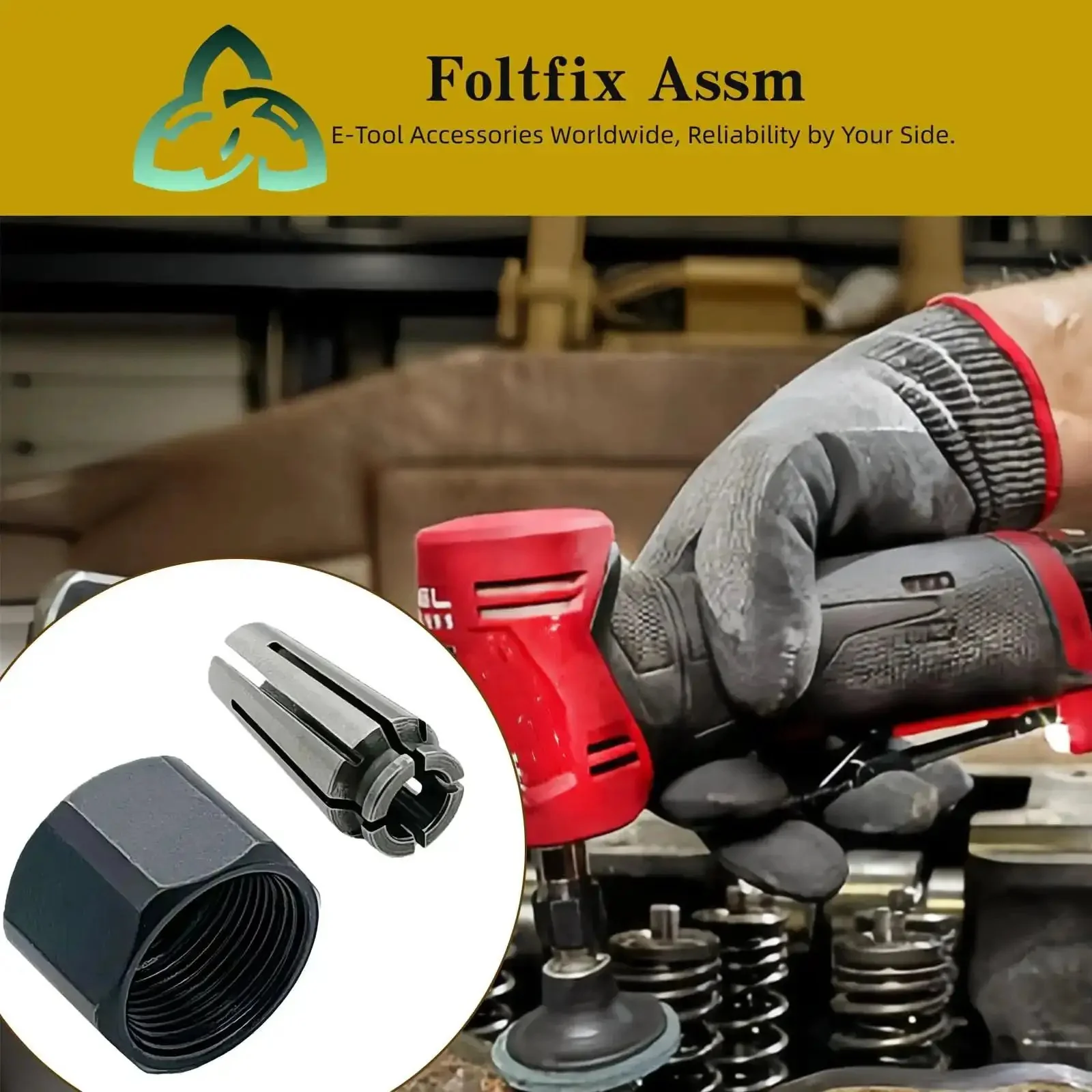 Replacement Collet Nut For Quarter Inch Collets And Router Systems Fits 2485-20 2486-20 48-66-2485 48-66-2486 Includes Self Releasing Collet And Locking Nut Compatible With 14-46-0166 And 48-66-0974 48-66-0975 Routers Pro Grade - Image 3