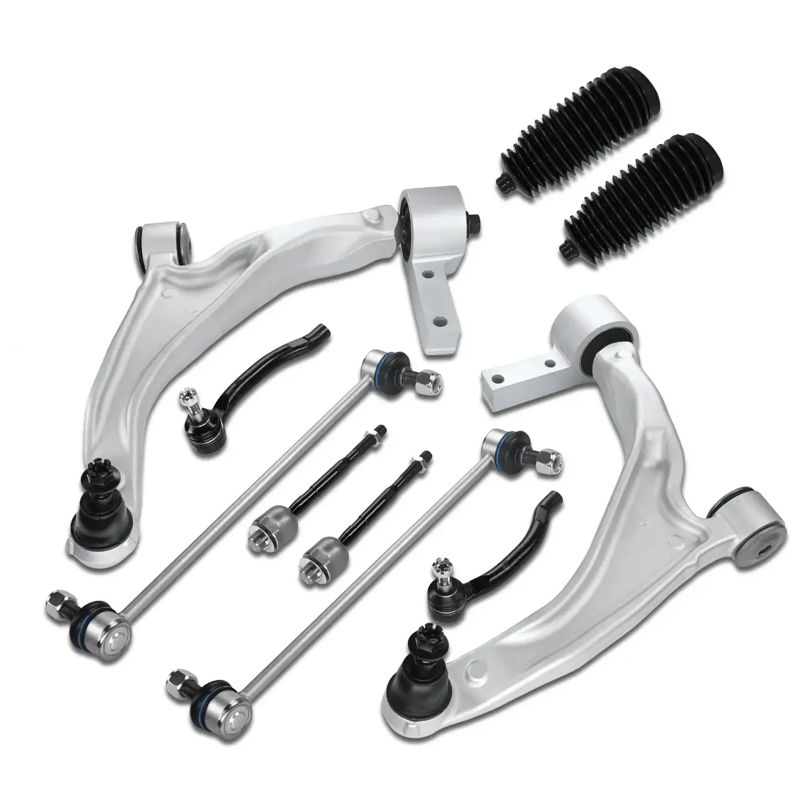 Replacement Control Arm Kit With Ball Joint Inner Outer Tie Rod Boots And Sway Bar Links For 2009 2015 Honda Pilot Beefed Up Suspension Upgrade For Better Handling And Ride