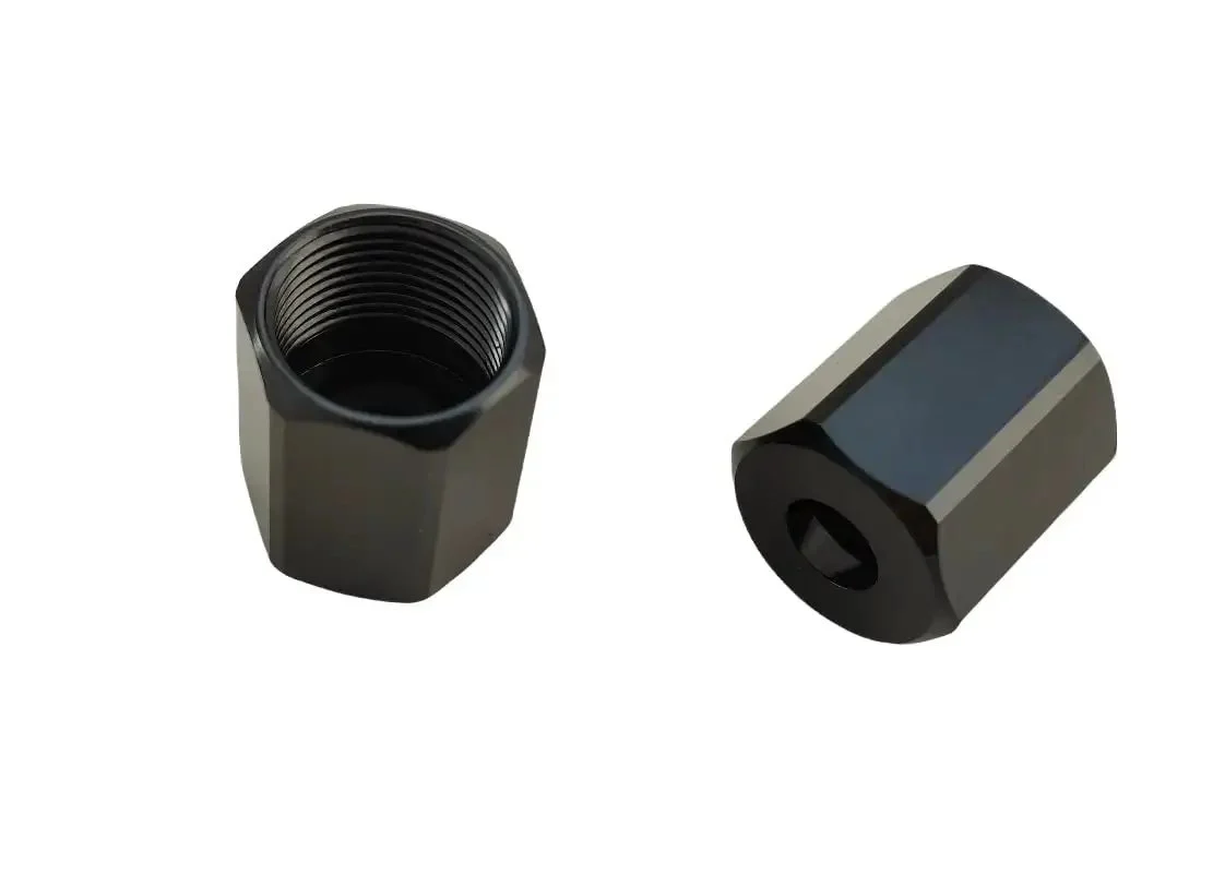 Replacement Cut-Out Tool Collet Nut 2 Pack Fits Models 48-68-0060 2627-20 48-66-0320 48-66-0325 Black Height 0.748 Inches Wrench Size 5/8 Inch Hole Size 0.275 Inch Durable Replacement Part for Precision Cut-Outs