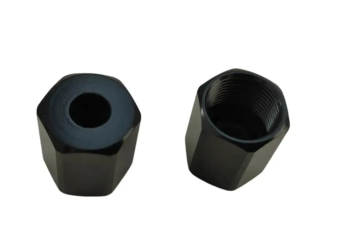 Replacement Cut-Out Tool Collet Nut 2 Pack Fits Models 48-68-0060 2627-20 48-66-0320 48-66-0325 Black Height 0.748 Inches Wrench Size 5/8 Inch Hole Size 0.275 Inch Durable Replacement Part for Precision Cut-Outs - Image 2