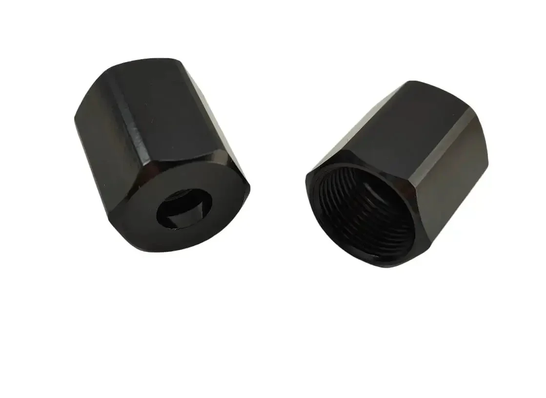 Replacement Cut-Out Tool Collet Nut 2 Pack Fits Models 48-68-0060 2627-20 48-66-0320 48-66-0325 Black Height 0.748 Inches Wrench Size 5/8 Inch Hole Size 0.275 Inch Durable Replacement Part for Precision Cut-Outs - Image 3